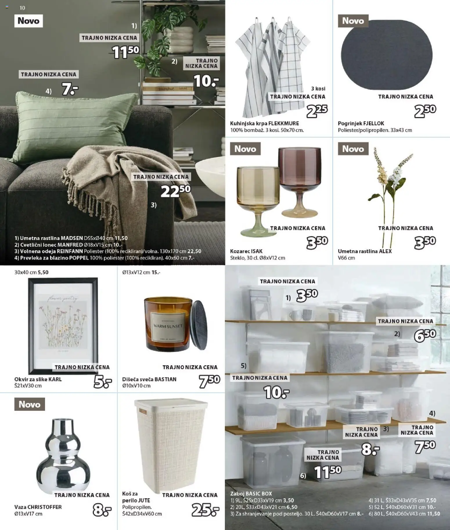 Novi JYSK katalog ponudbe – veljaven od 19.08.2026 | Stran: 10 | Izdelki: Okvir, Okvir za slike, Umetna rastlina, Vaza
