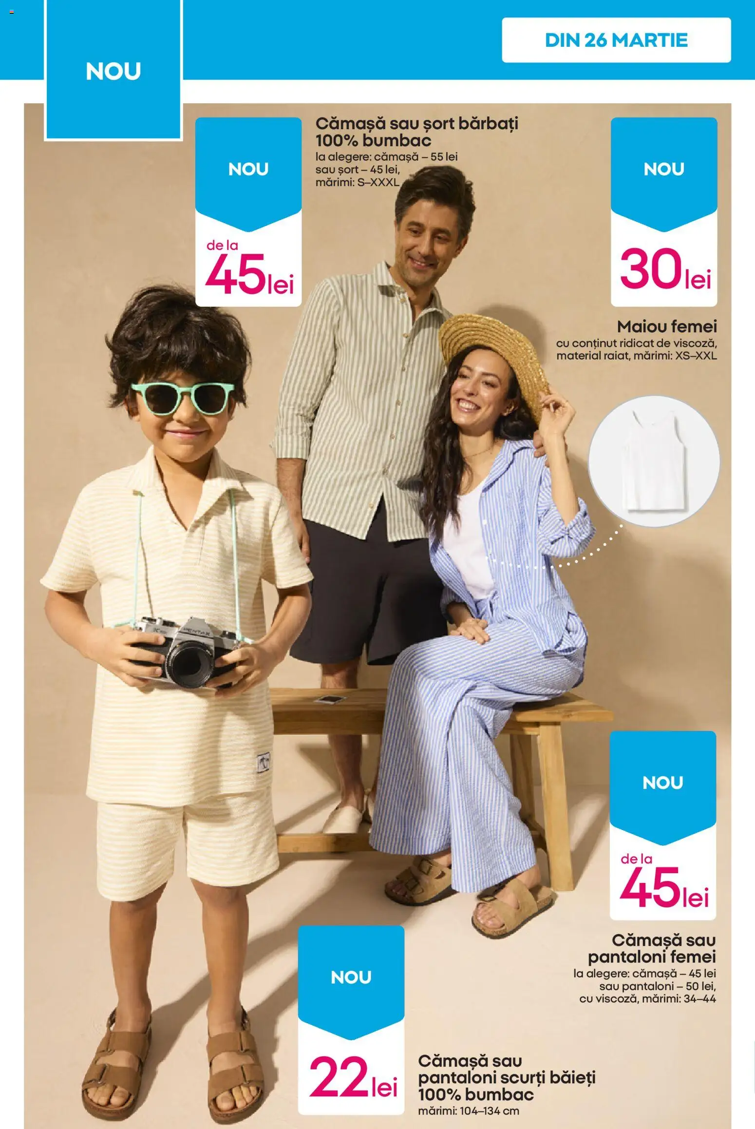 Noul catalog Pepco – valabil de la 19.03.2026 | Pagină: 12 | Produse: Șort, Maiou, Pantaloni, Pantaloni scurți