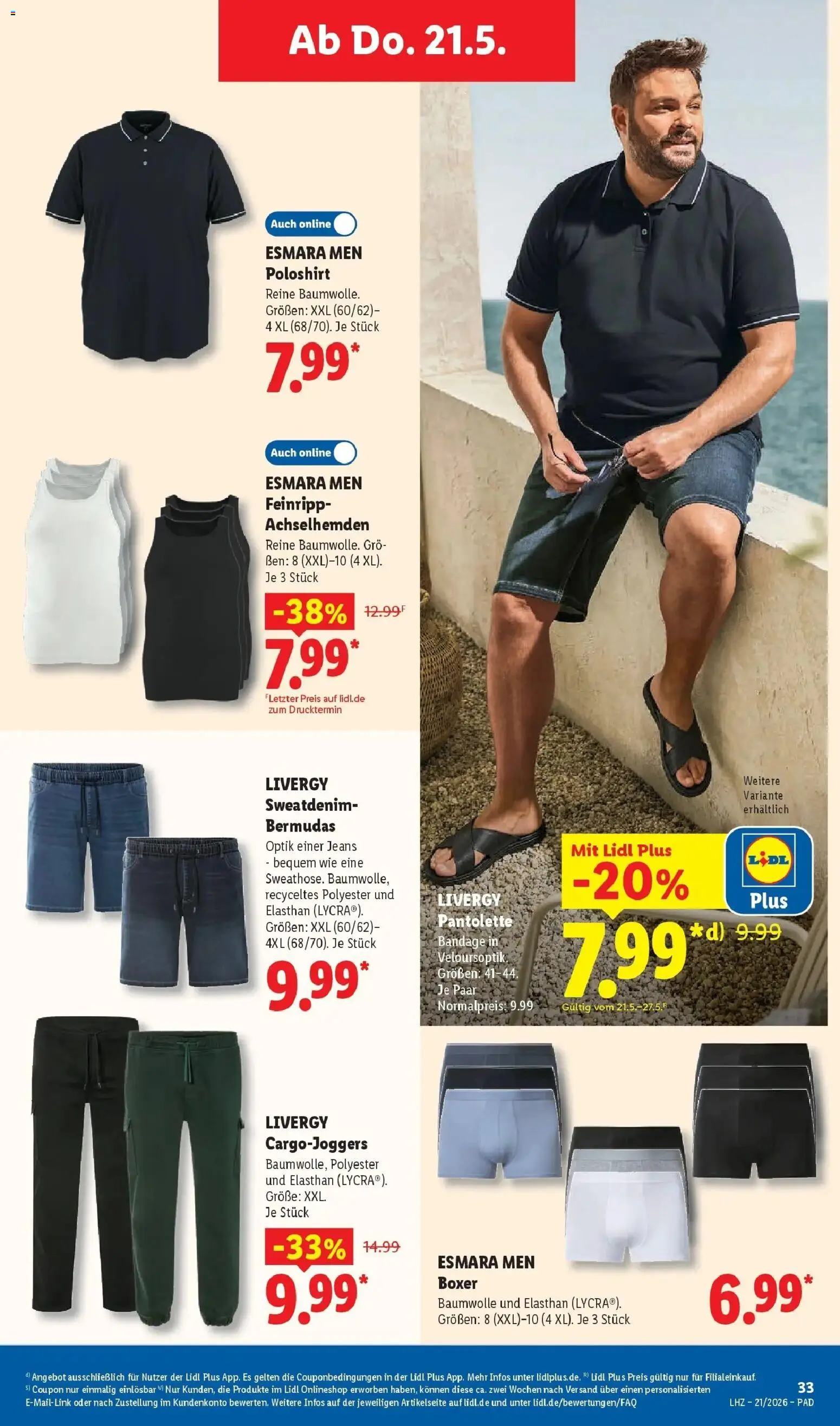 Lidl Prospekt Höxter – gültig ab 17.05.2026 | Seite: 53 | Produkte: Poloshirt, Boxer, Jeans