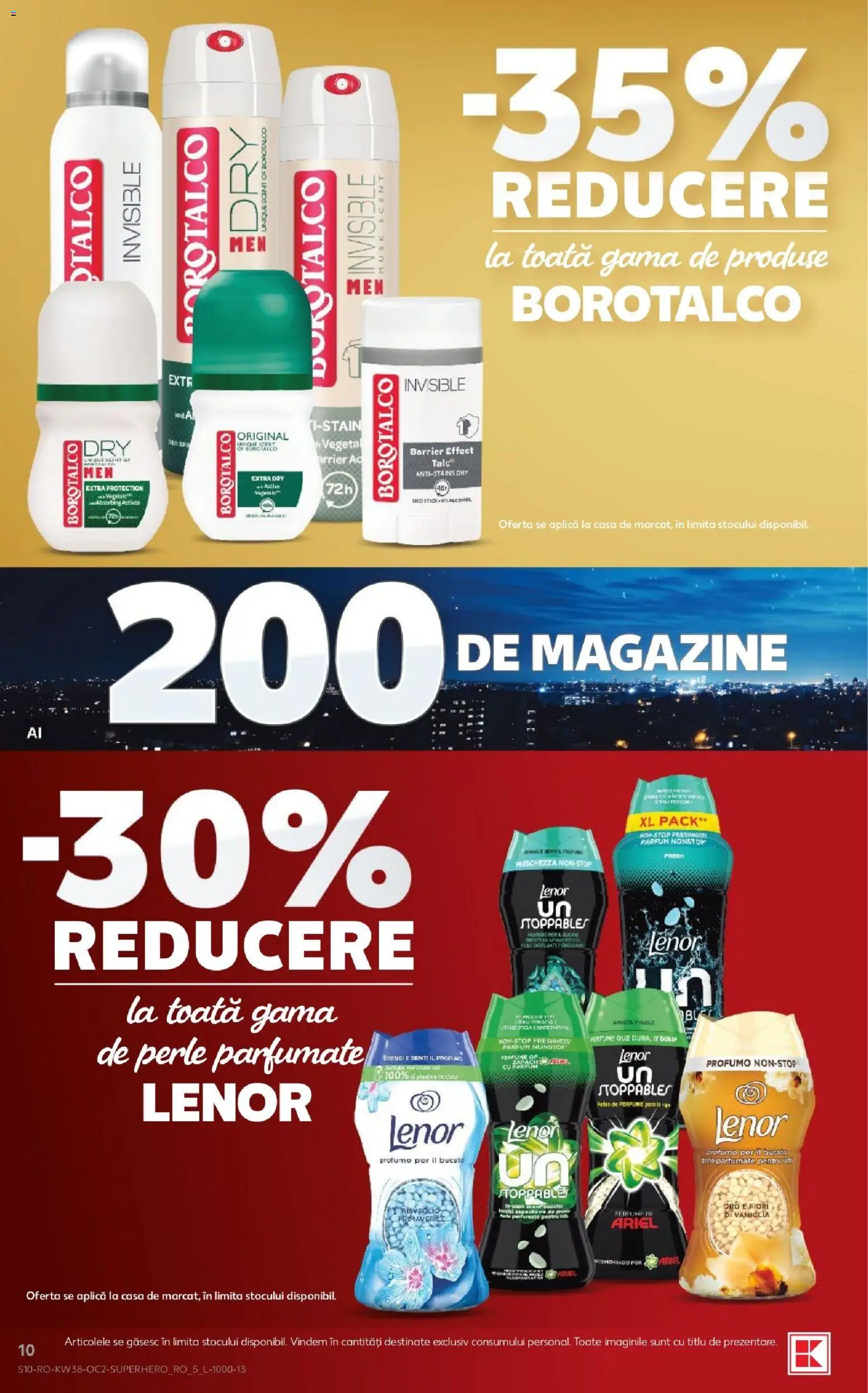 Kaufland RO akciós ujság - amely érvényes a következő dátumtól: 2026.09.16. | Oldal: 10 | Termékek: Ariel, Lenor, Parfüm