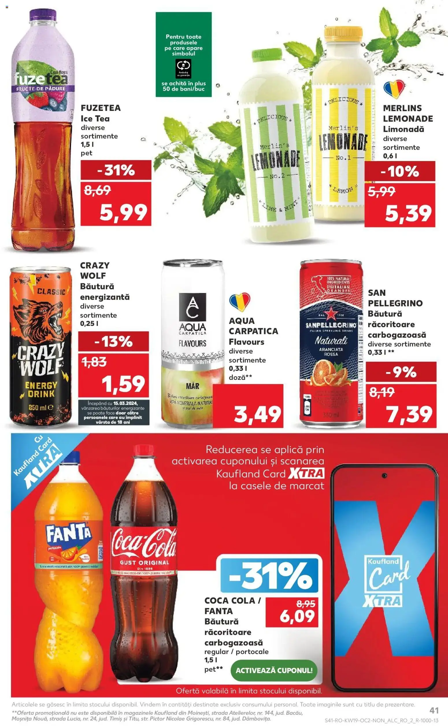 Noul catalog Kaufland – valabil de la 06.05.2026 | Pagină: 41 | Produse: Lime, Sıcak su torbası, Yazı tahtası kalemi, Băutură energizantă
