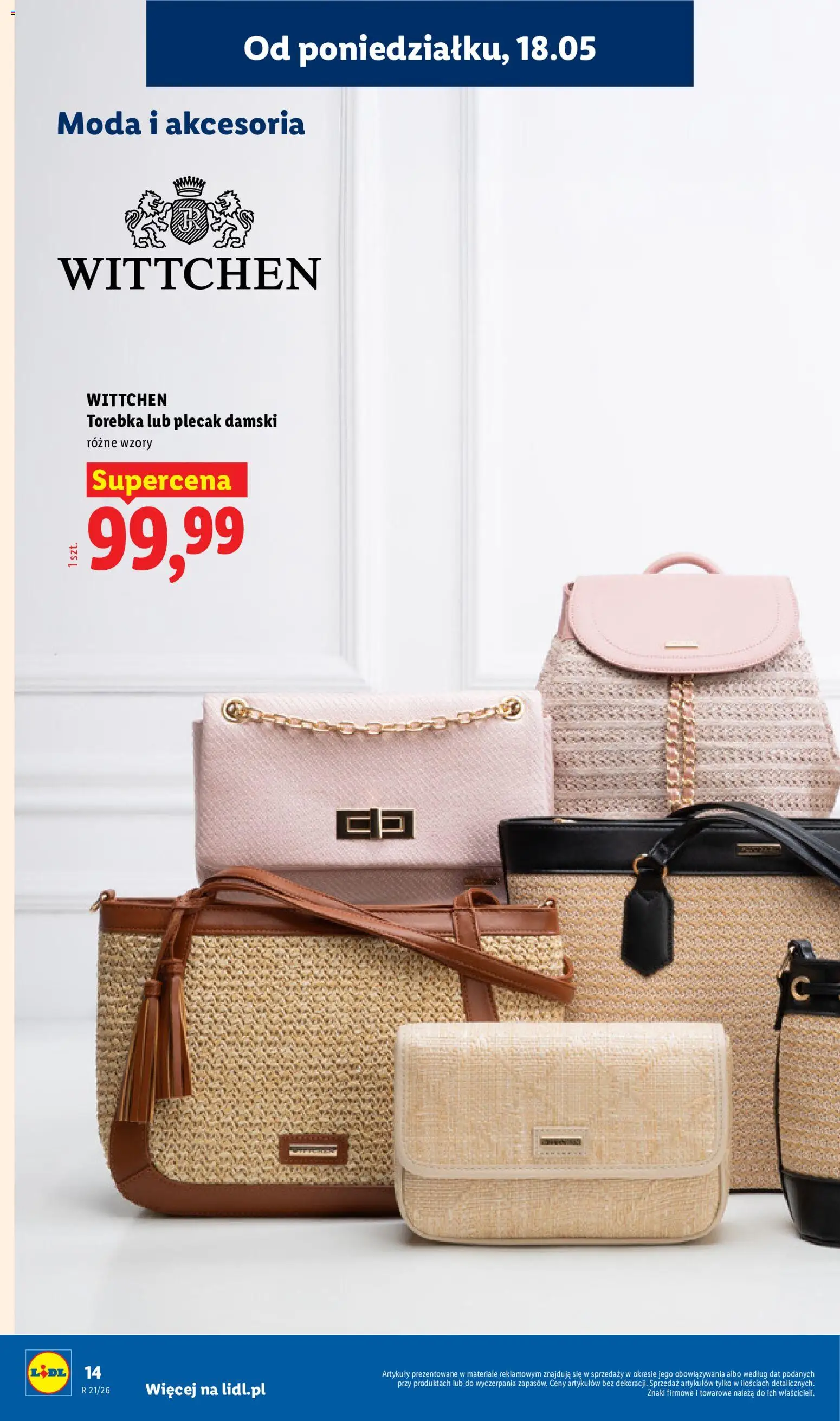 Lidl Katalog od 18.05.2026 | Strona: 16 | Produkty: Torebka, Plecak