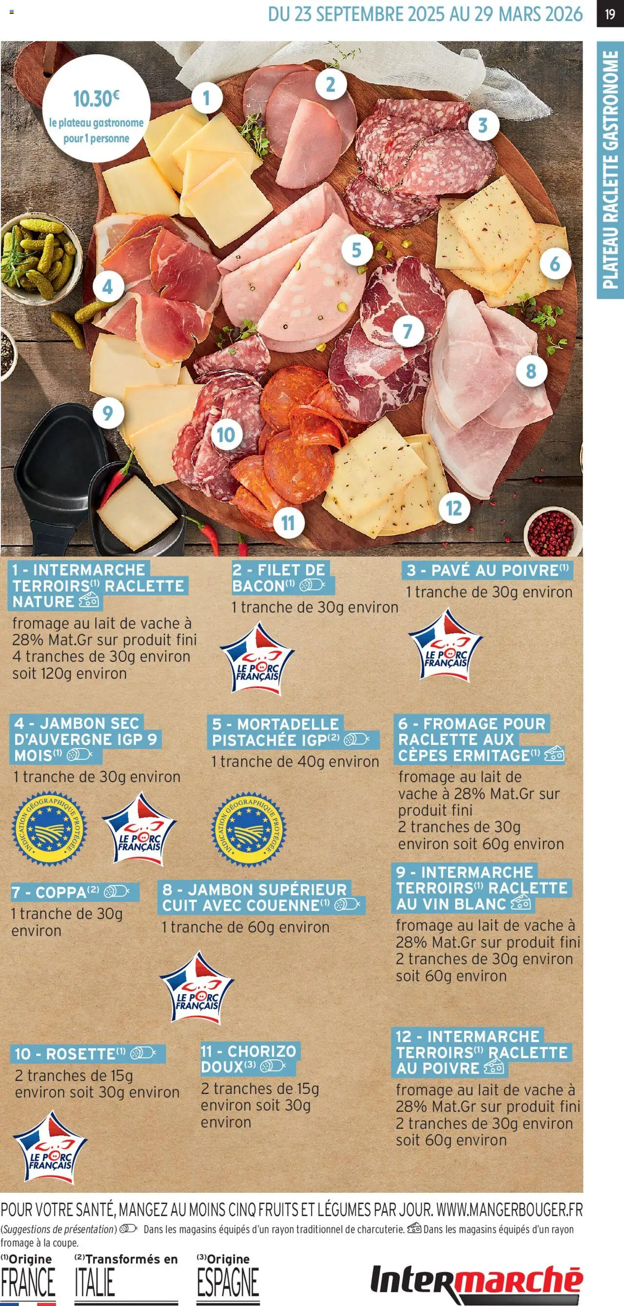 {H1} | Page: 19 | Produits: Poivre, Raclette, Fromage, Vin