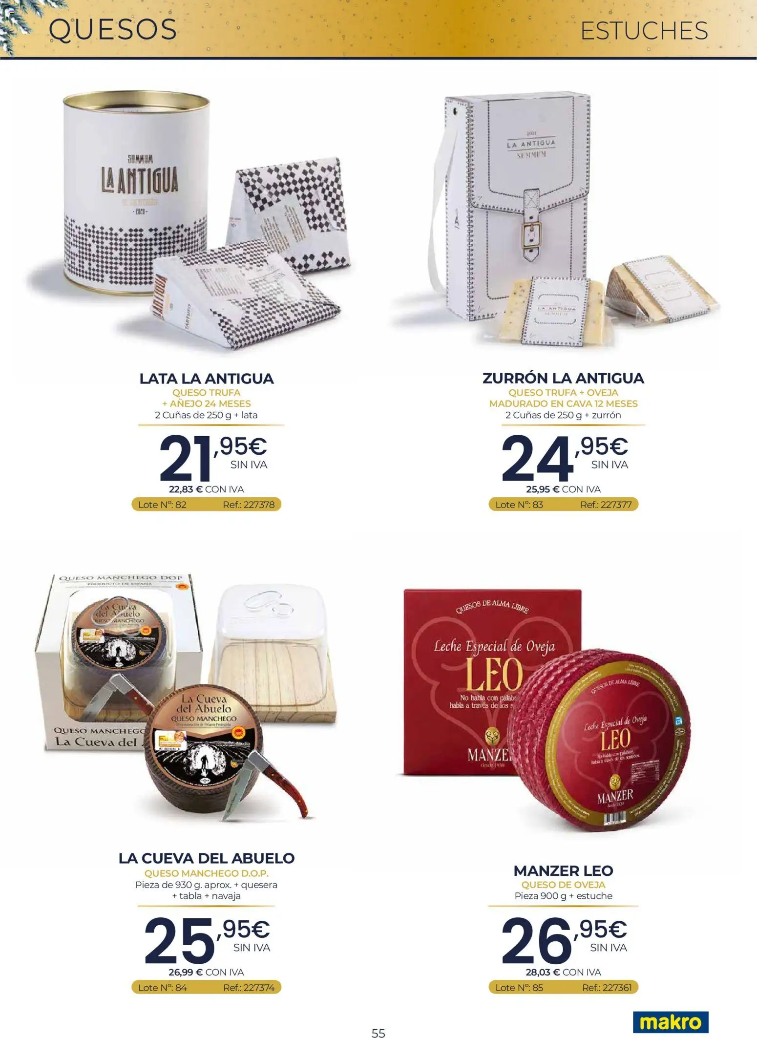 Makro Lotes y Cestas Navidad Centro │ válido desde el 03/09/2026 | Página: 55 | Productos: Queso de oveja, Leche, Queso