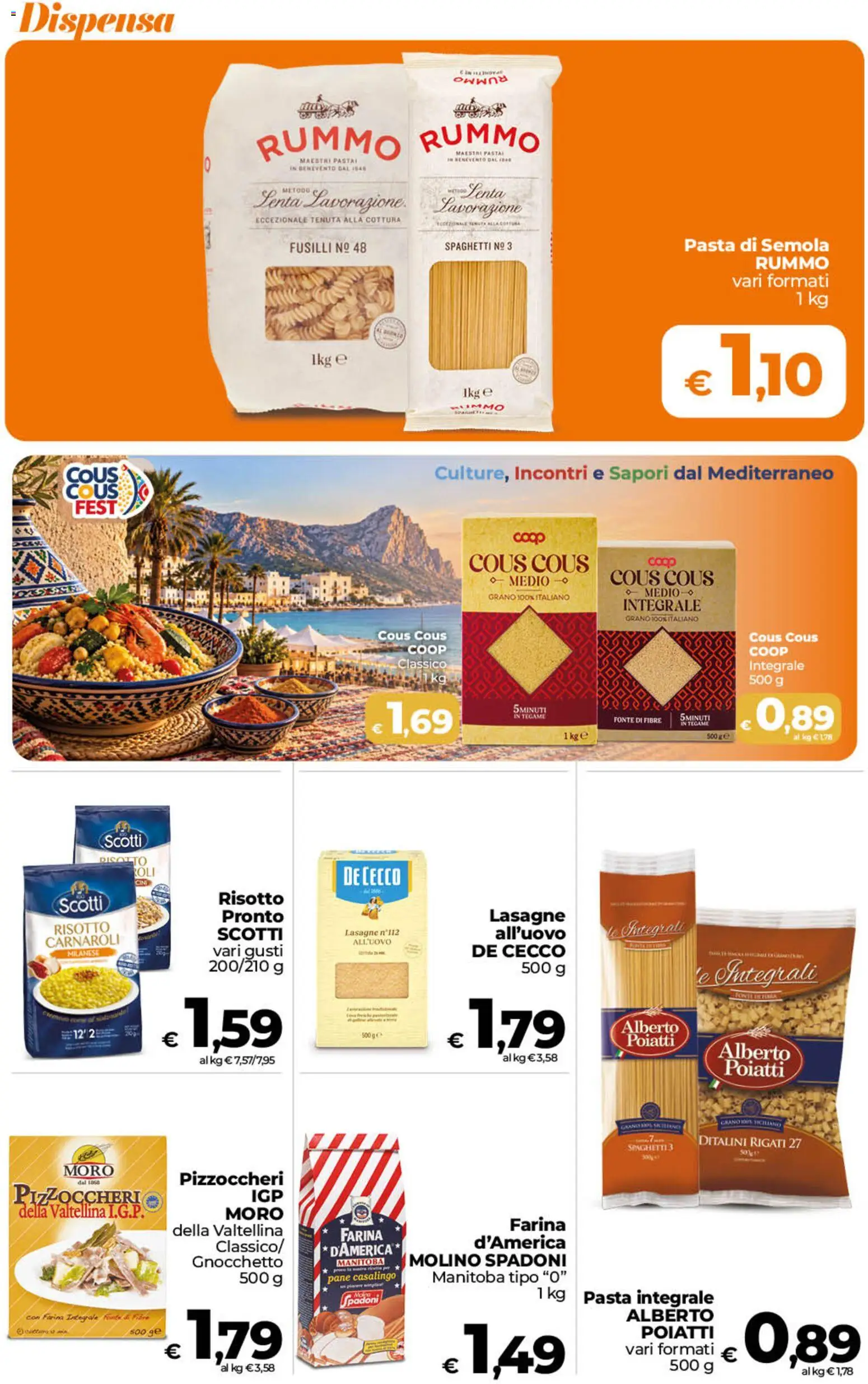 Volantino Ipercoop del 22/09/2026 | Pagina: 29 | Prodotti: Pane, Cous cous, Spaghetti, Lasagne