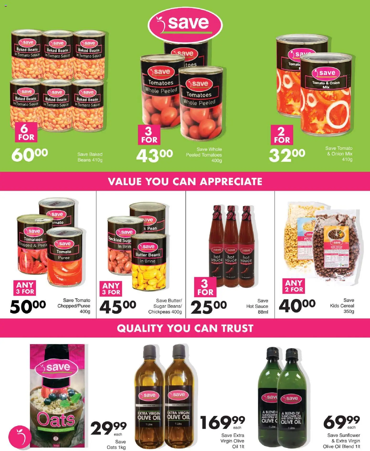 New Save catalogue – valid from 15/10/2026 | Page: 16 | Products: Beans, Baked beans, Butter, Sugar