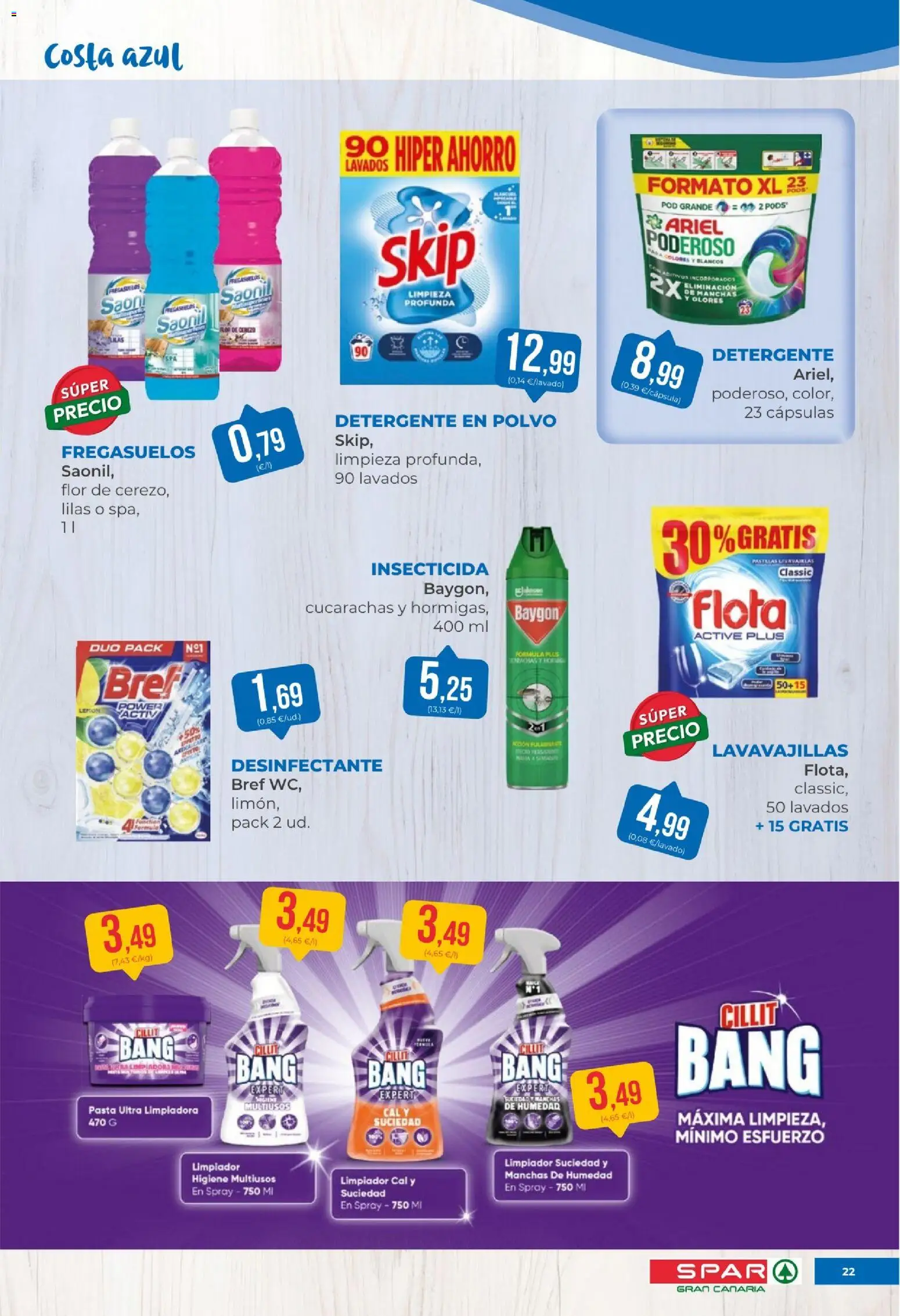 Spar folleto │ válido desde el 21/08/2026 | Página: 22 | Productos: Detergente, Pastillas lavavajillas, Pasta, Lavavajillas