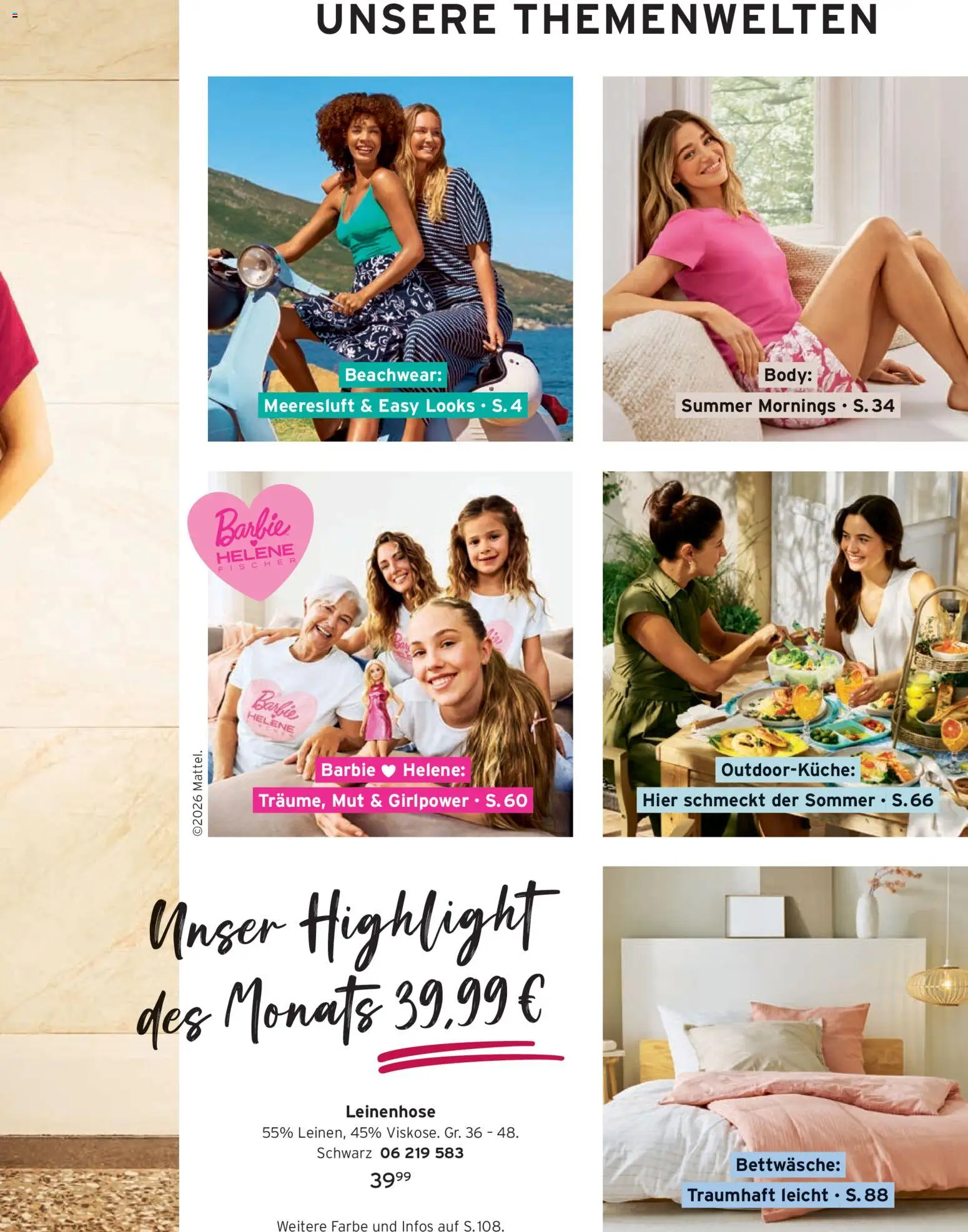 Angebote Tchibo – gültig ab 01.06.2026 | Seite: 3 | Produkte: Leinenhose, Bettwäsche
