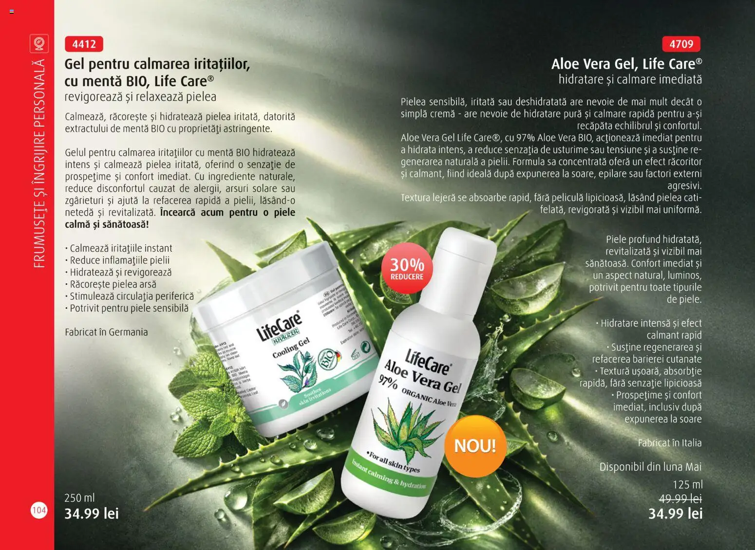 Noul catalog Life Care – valabil de la 01.04.2026 | Pagină: 106 | Produse: Şerit ödül, Aloe vera, Cremă