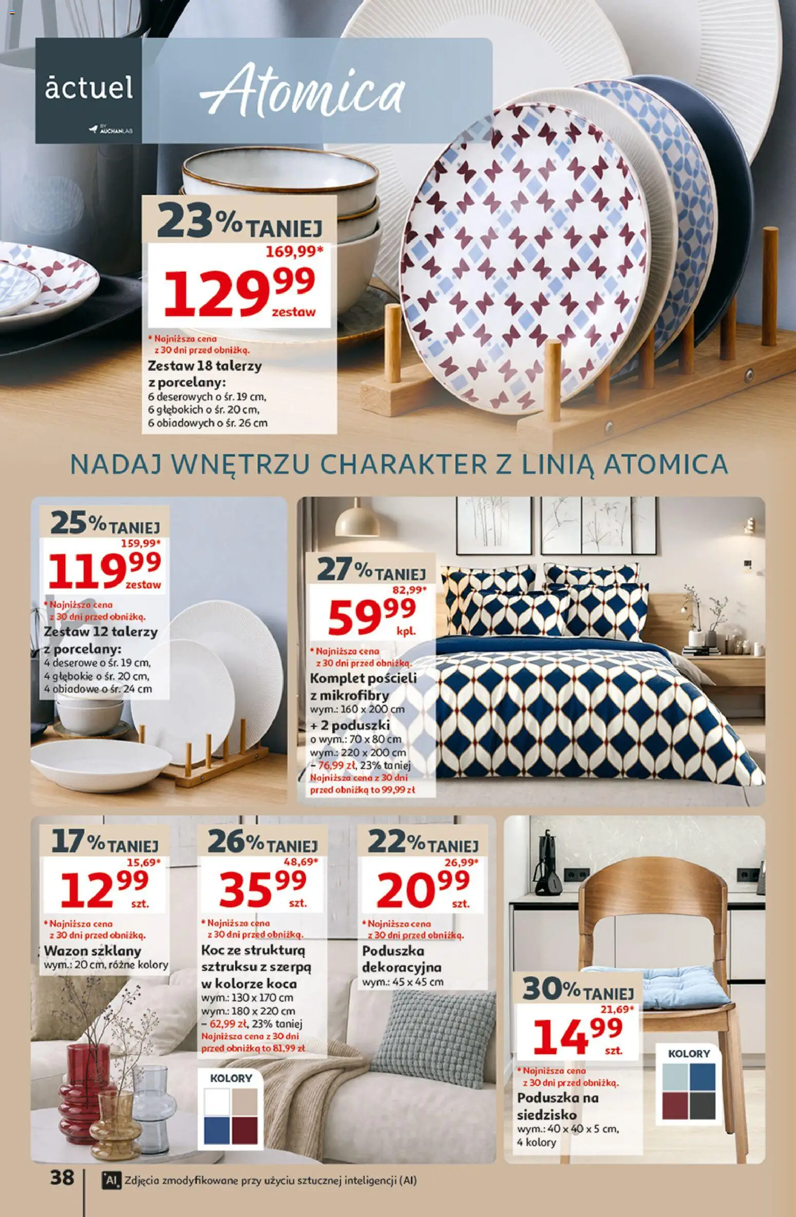 Auchan gazetka - 30 Lat Hipermarket od 10.09.2026 | Strona: 38 | Produkty: Poduszka, Koc, Wazon
