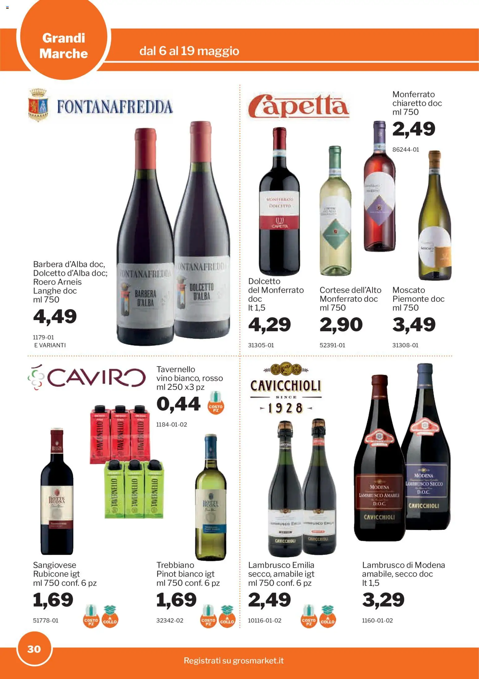 Volantino Sogegross del 06.05.2026 | Pagina: 30 | Prodotti: Vino