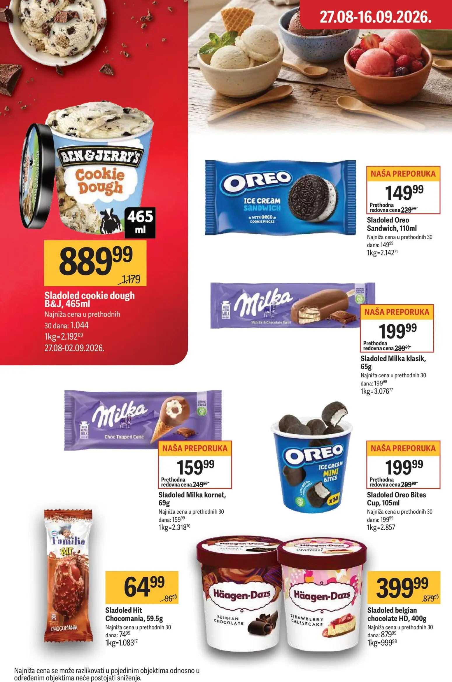 Maxi katalog - važi od 27.08.2026 | Strana: 19 | Proizvode: Milka, Sladoled, Oreo, Cheesecake