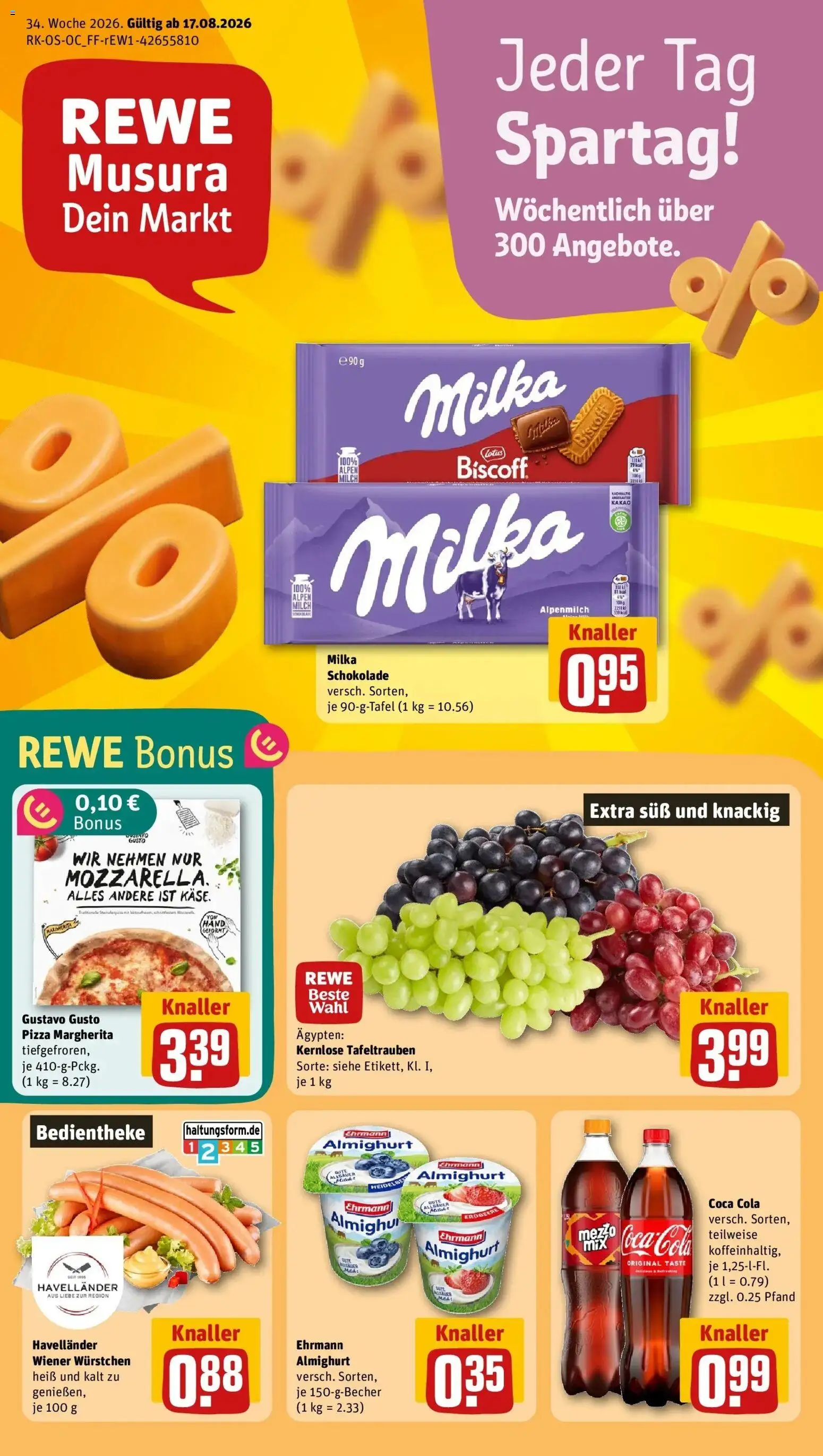 REWE Prospekt ab 17.08.2026 zum Blättern » Angebote | Seite: 1