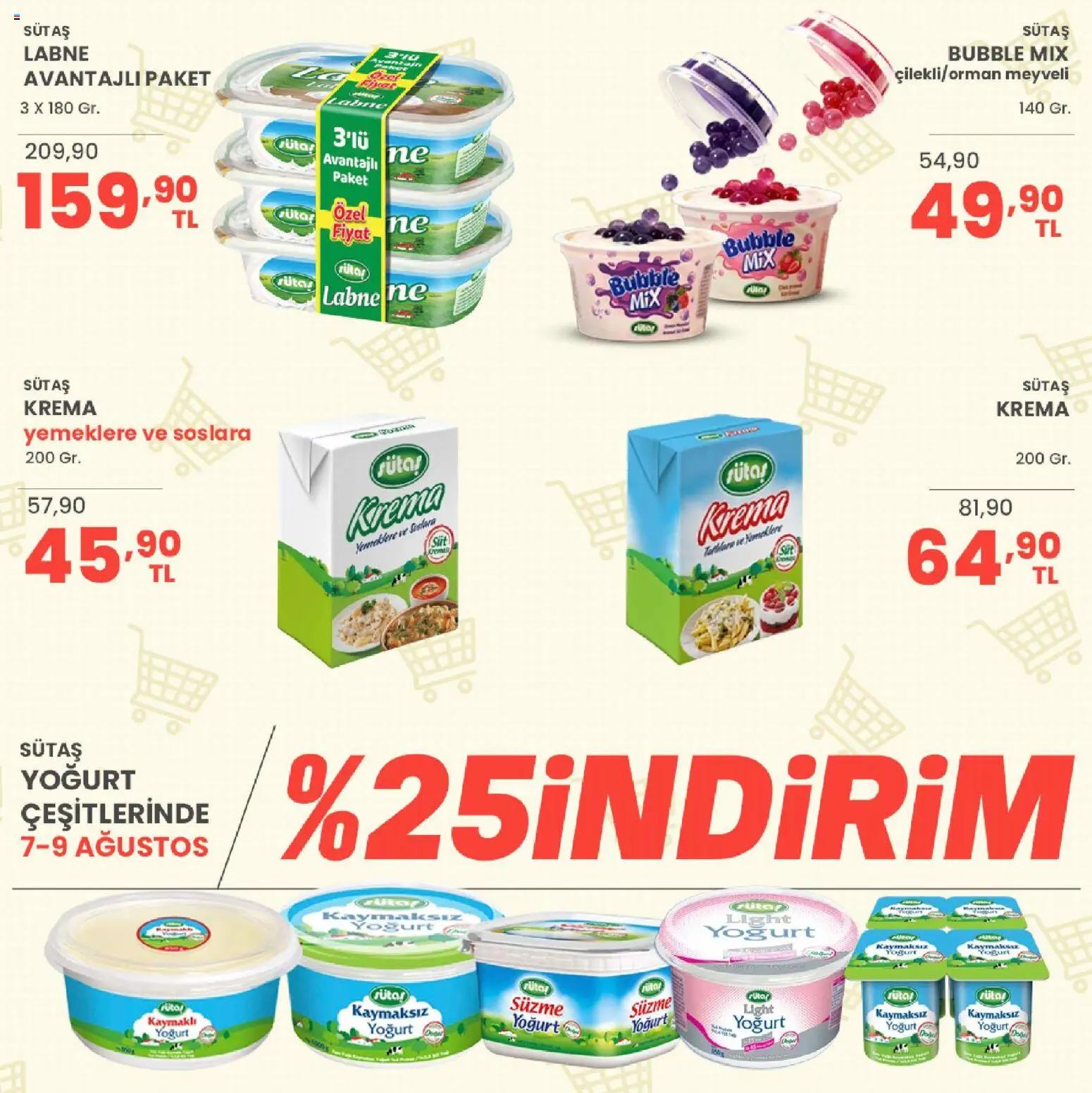 Sarıyer Katalog - 07 Ağustos 2026 tarihinden itibaren geçerlidir | Sayfa: 7 | Ürünler: Yoğurt, Krema