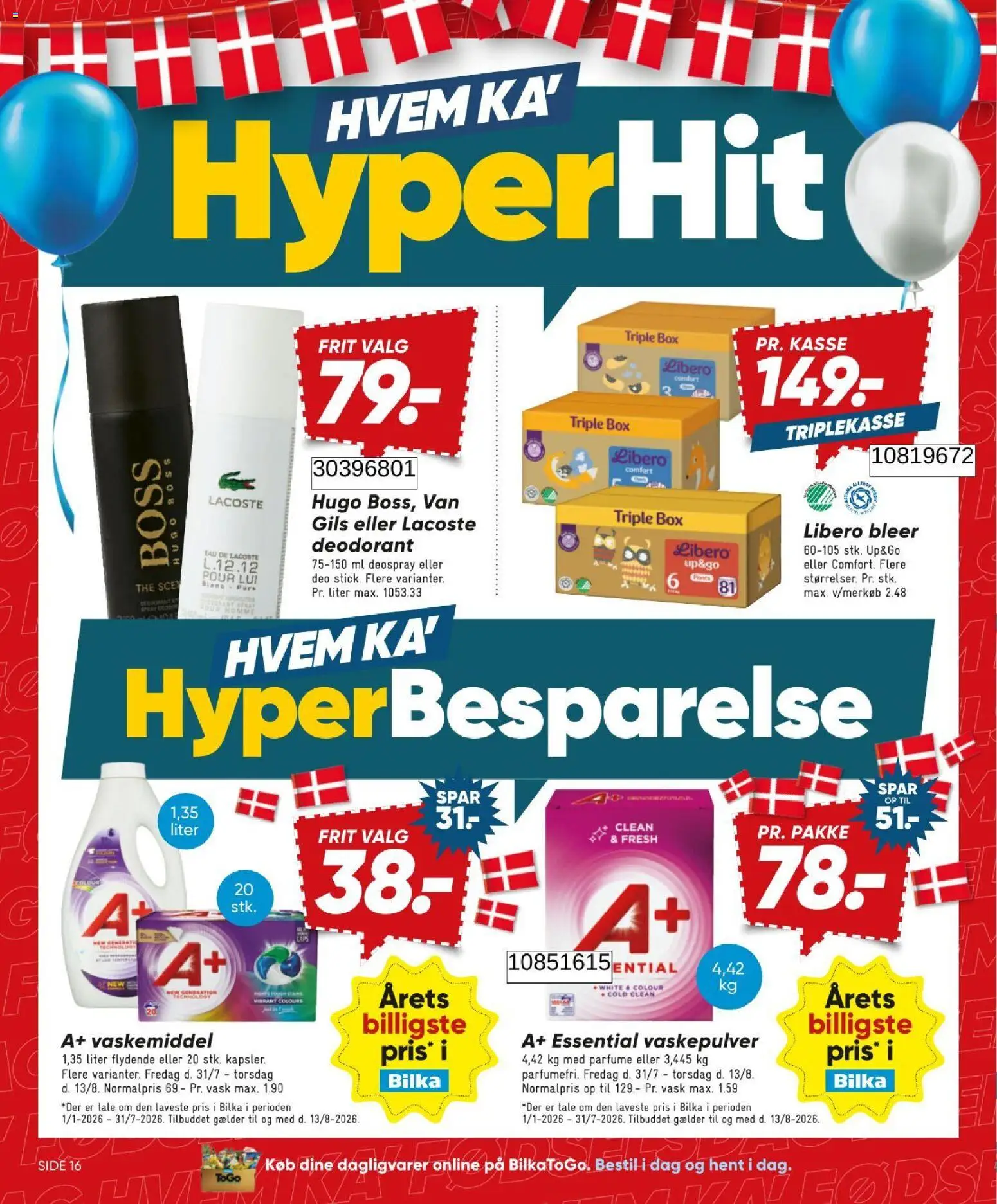 Bilka tilbudsavis – gyldig fra 07/08/2026 | Side: 17 | Produkter: Parfume, Deodorant, Vaskepulver