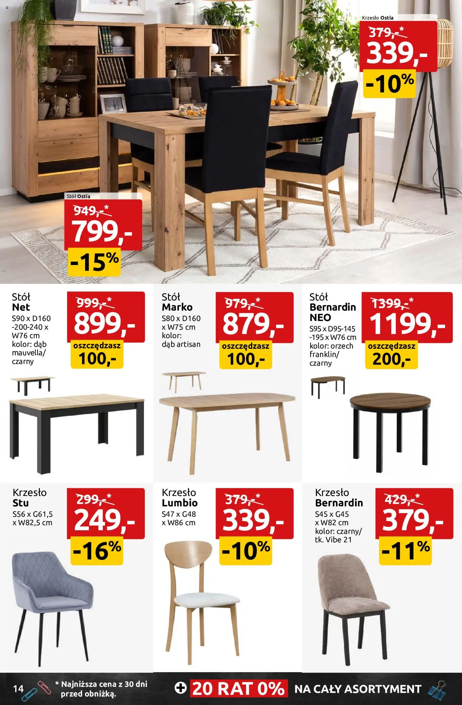 Black Red White promocje od 03.08.2026 | Strona: 14 | Produkty: Stół, Krzesło