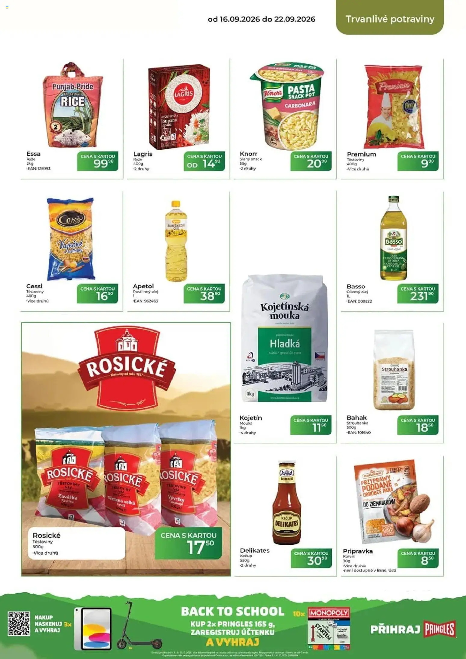 Tamda Foods leták od 16.09.2026 | Strana: 39 | Produkty: Těstoviny, Pringles, Rostlinný olej, Slaný snack