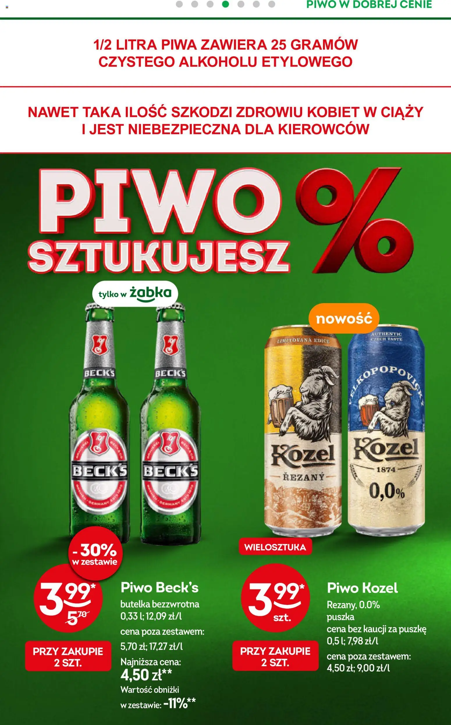 Żabka gazetka od 10.08.2026 | Strona: 47 | Produkty: Piwo, Piwo kozel