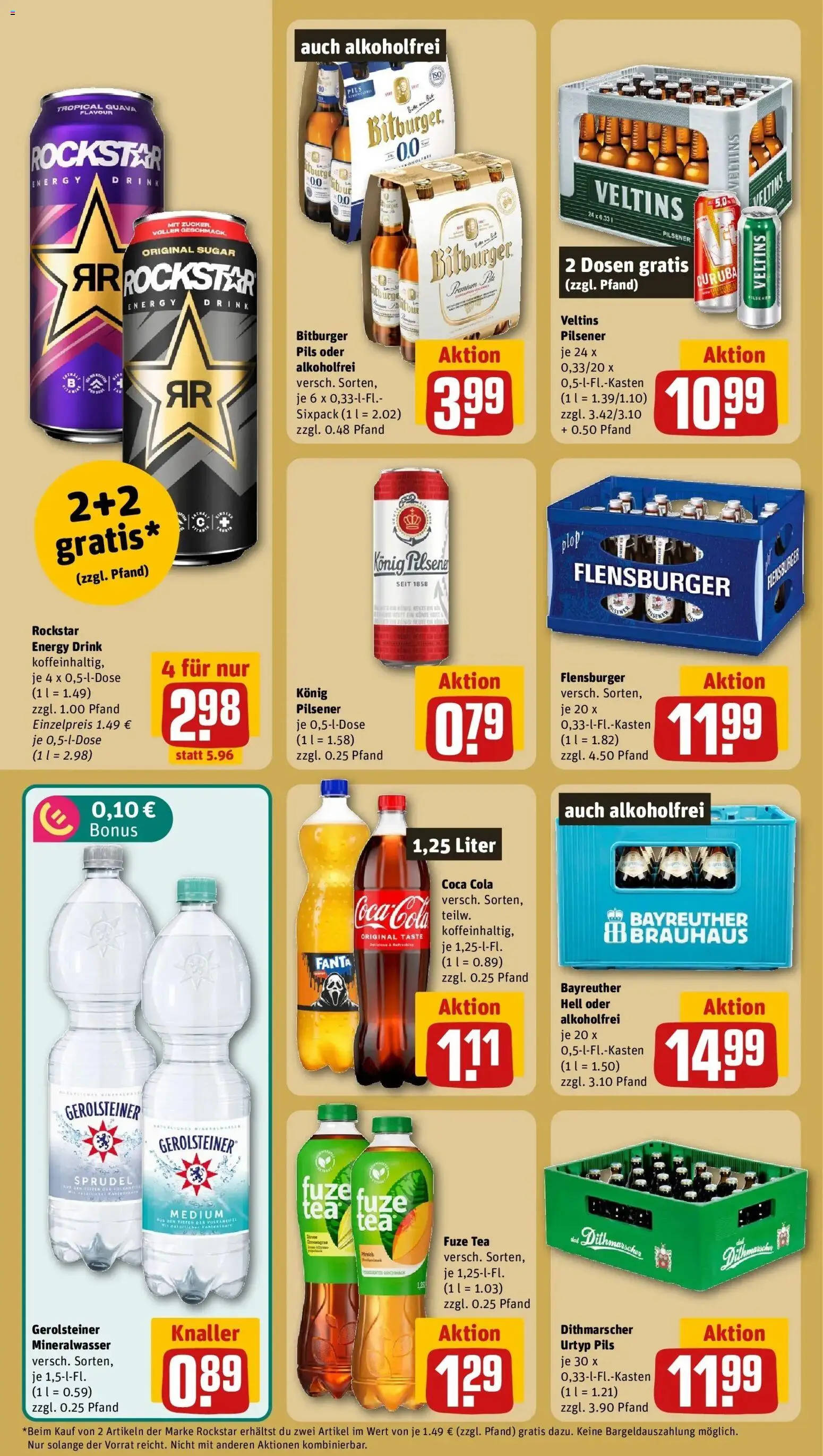 REWE Prospekt ab 07.09.2026 zum Blättern » Angebote | Seite: 16 | Produkte: Rockstar energy, Energy, Rockstar, Mineralwasser