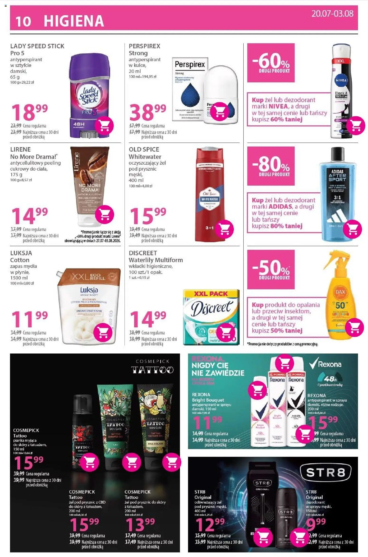 Hebe gazetka od 20.07.2026 | Strona: 10 | Produkty: Peeling, Żel pod prysznic, Dezodorant, Old spice