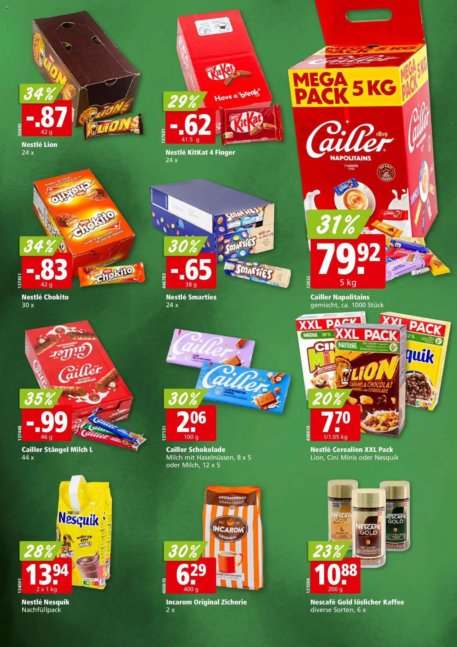 Aligro aktionen Nestlé Schlieren, Gossau SG, Frauenfeld, Rapperswil-Jona, Sargans, Bern – gültig ab 19.10.2026 | Seite: 2 | Produkte: Milch, Kaffee, Schokolade