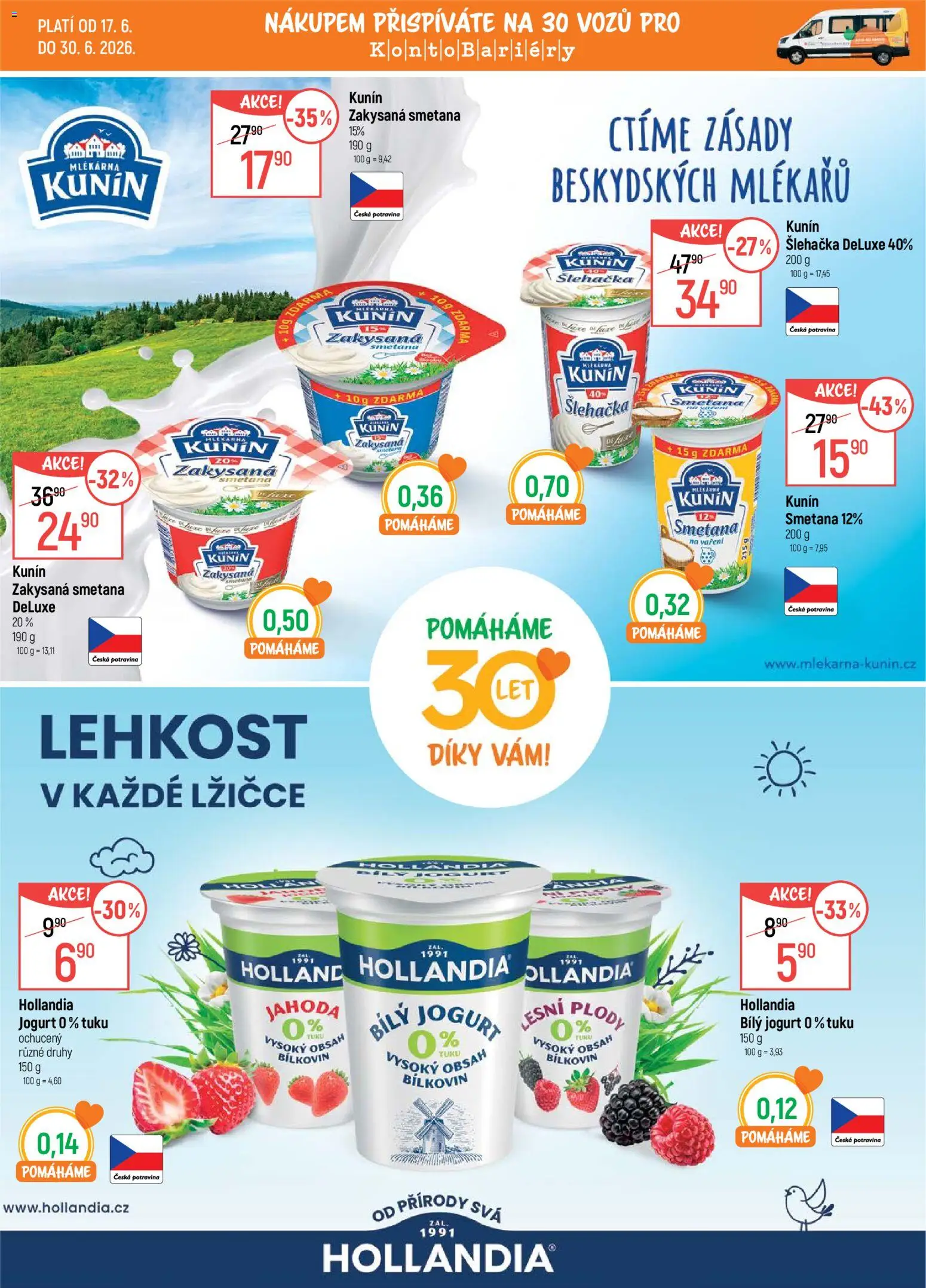 Globus leták od 17.06.2026 | Strana: 15 | Produkty: Šlehačka, Hollandia, Zakysaná smetana, Bílý jogurt