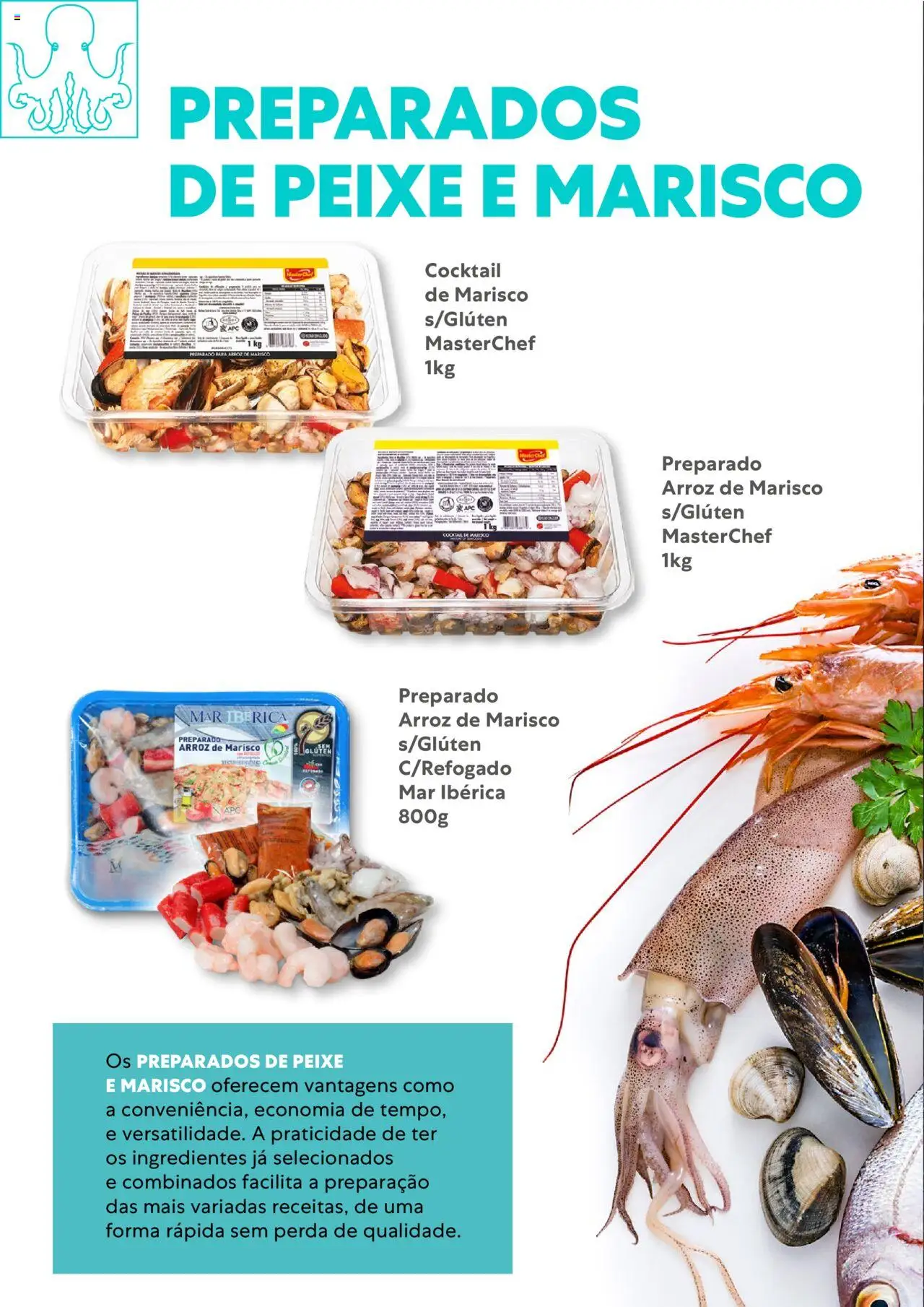 Recheio - Congelados do Mar e da Terra │ válido de 14/07/2025 | Página: 24 | Produtos: Ingredientes, Arroz, Peixe