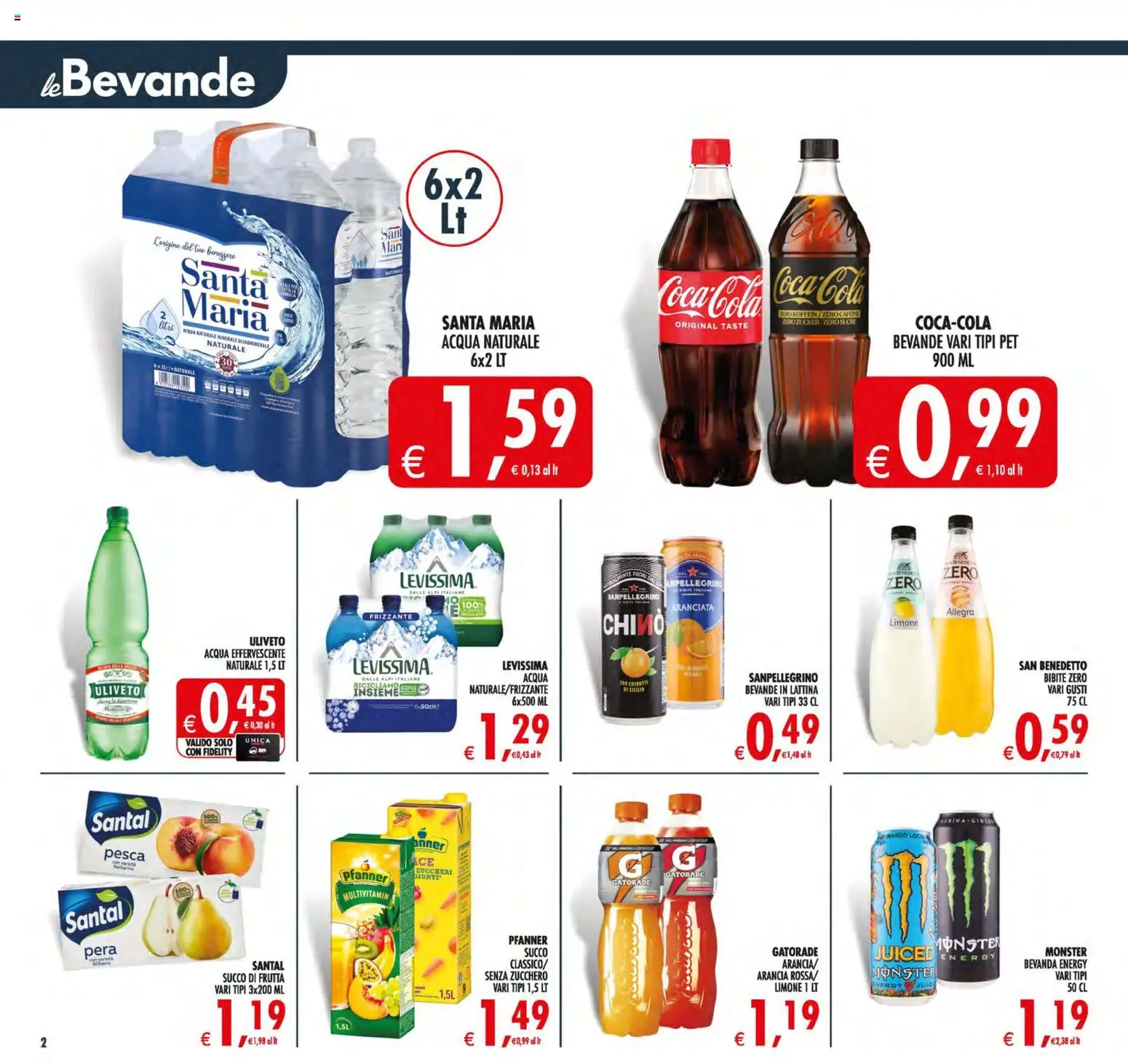 Volantino Decò del 21/08/2026 | Pagina: 2 | Prodotti: Limone, Pesca, Bibite, Coca Cola