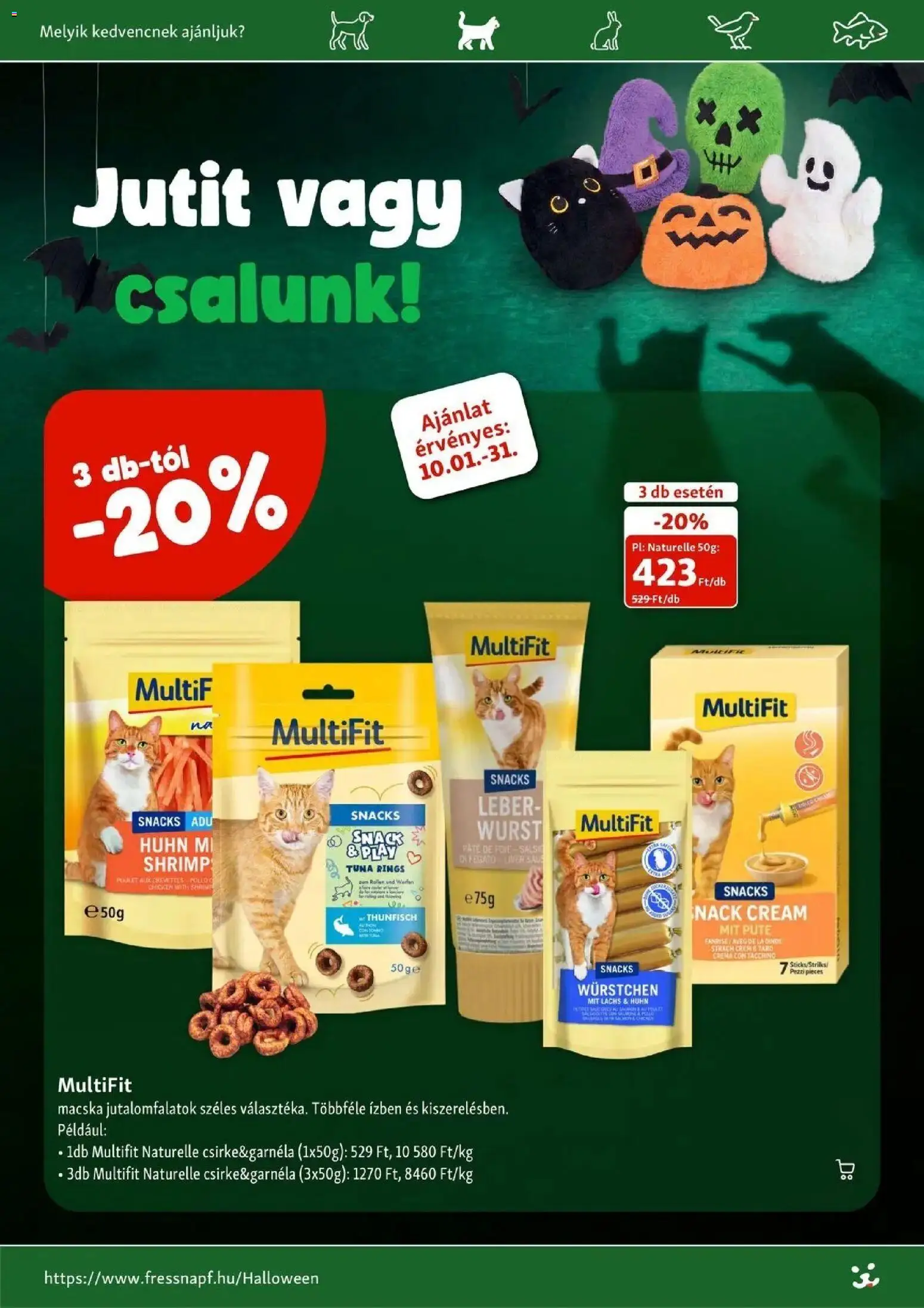 Fressnapf aktuális akciós újság - 2026.10.08. -tól/töl > akció, lapozható szórólap 🛍️ | Oldal: 3