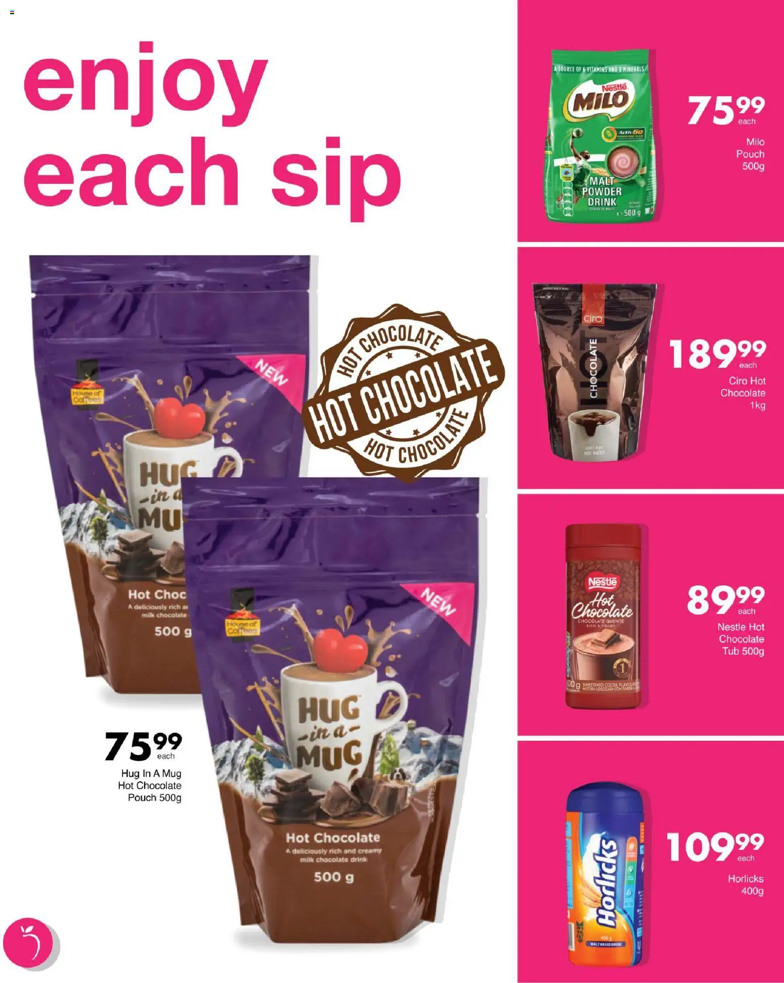 New Save catalogue – valid from 28.05.2026 | Page: 35 | Products: Hot chocolate, Powder, Mug, Water