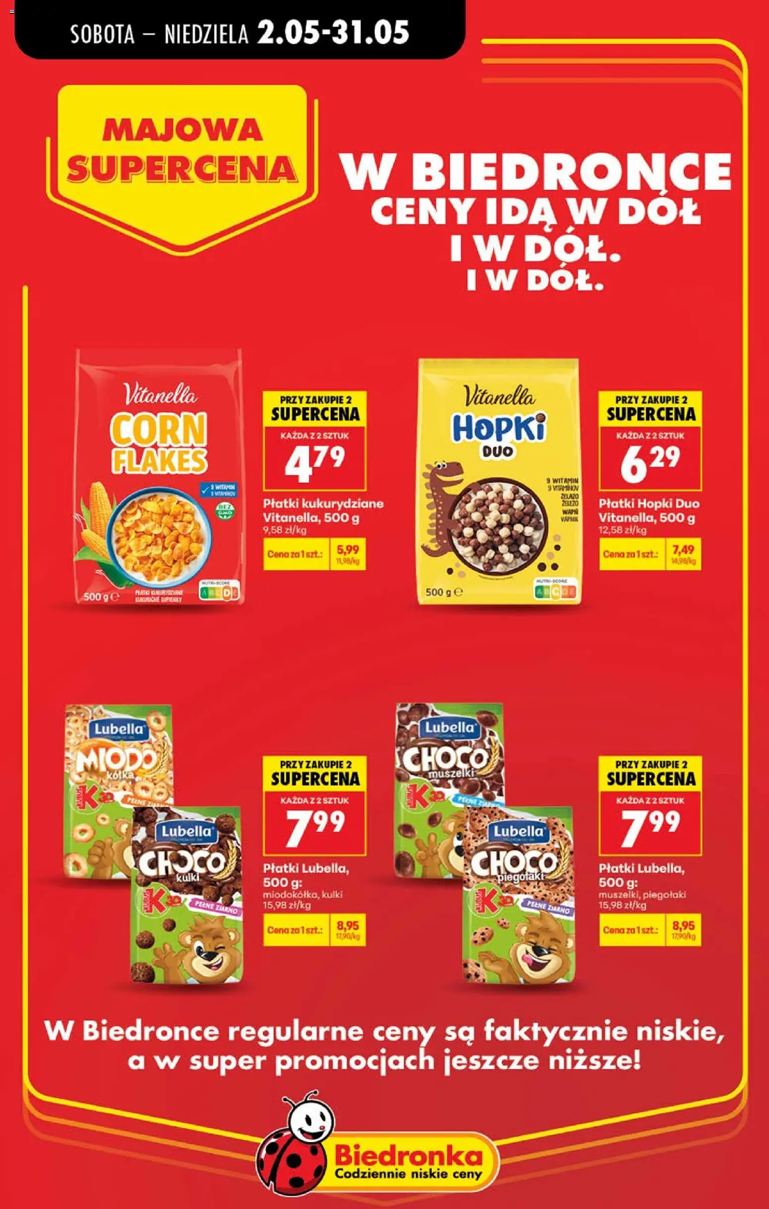 Biedronka gazetka - Majowa supercena od 02.05.2026 | Strona: 20 | Produkty: Żelazo, Płatki kukurydziane, Płatki, Corn Flakes