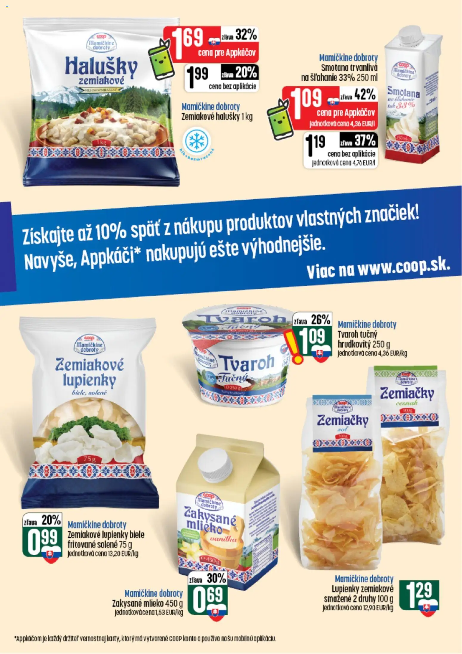 Nové COOP Jednota akcie – leták je platný od 26.08.2026 | Strana: 9 | Produkty: Mlieko, Tvaroh, Zakysané mlieko, Vanilka