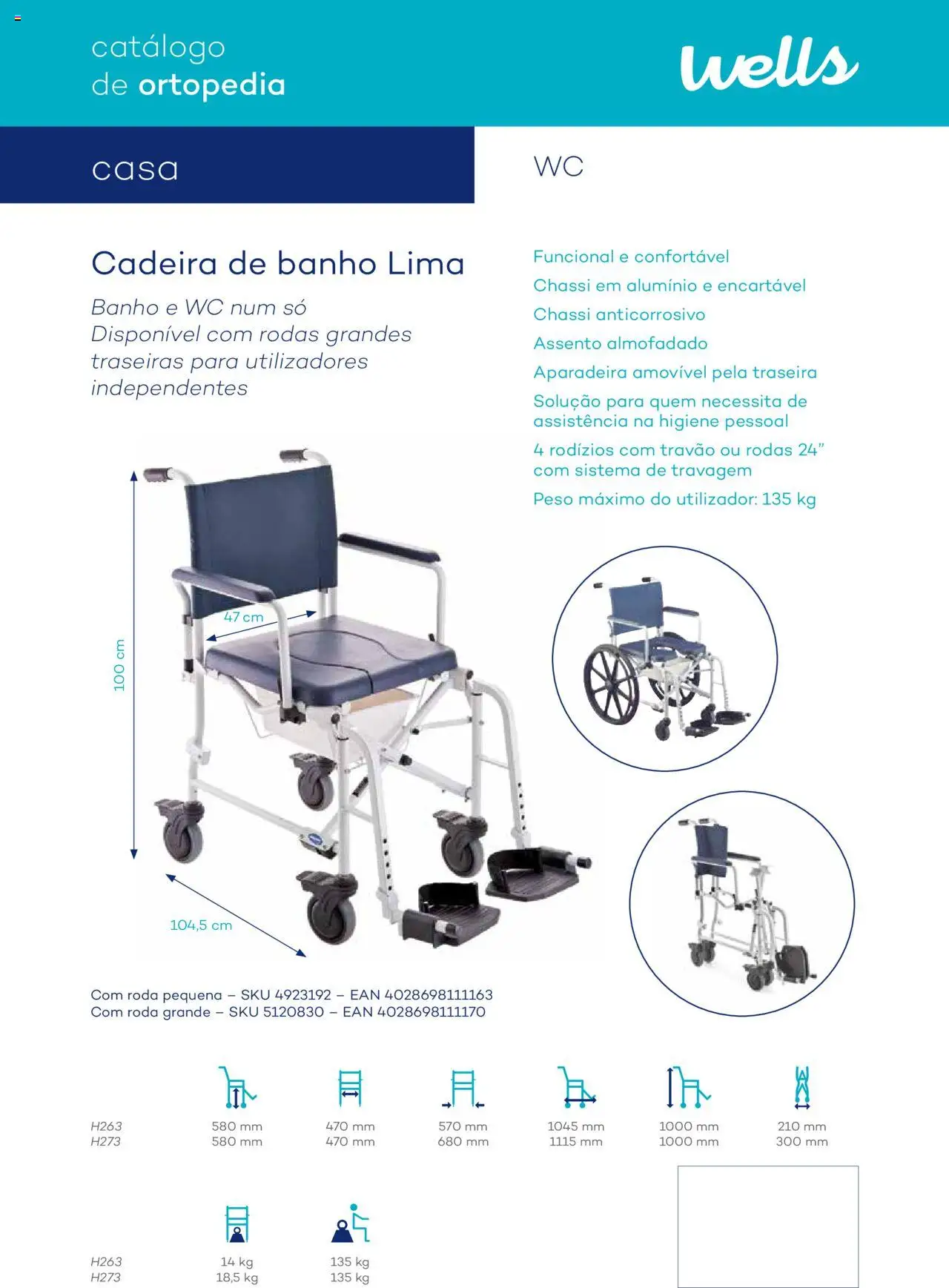 Well’s Catálogo de Ortopedia │ válido de 12/02/2024 | Página: 136 | Produtos: Cadeira, Banho
