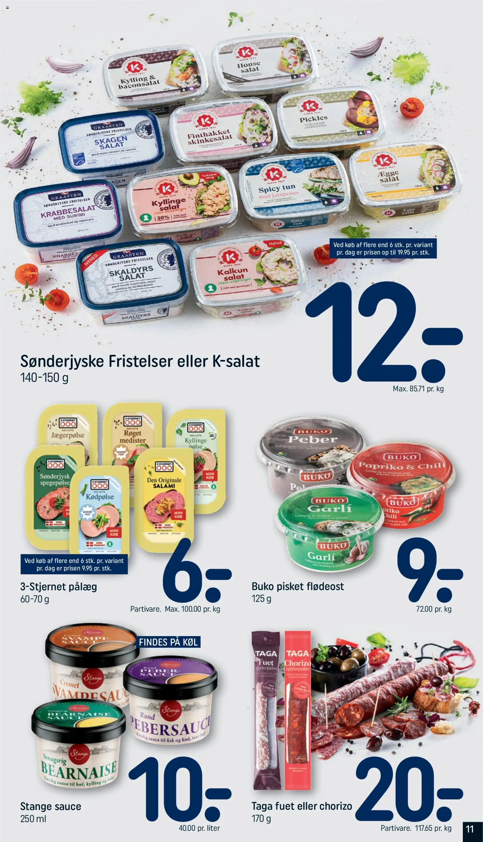 Rema 1000 tilbudsavis – gyldig fra 28/06/2026 | Side: 11 | Produkter: Salami, Tun, Flødeost, Paprika