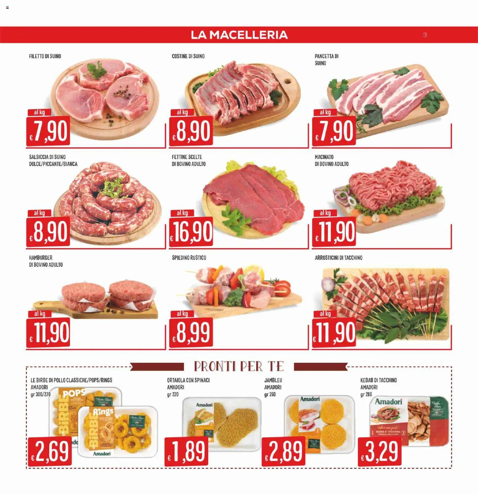 Volantino SISA del 11.06.2026 | Pagina: 3 | Prodotti: Bovino, Pollo, Pancetta, Hamburger