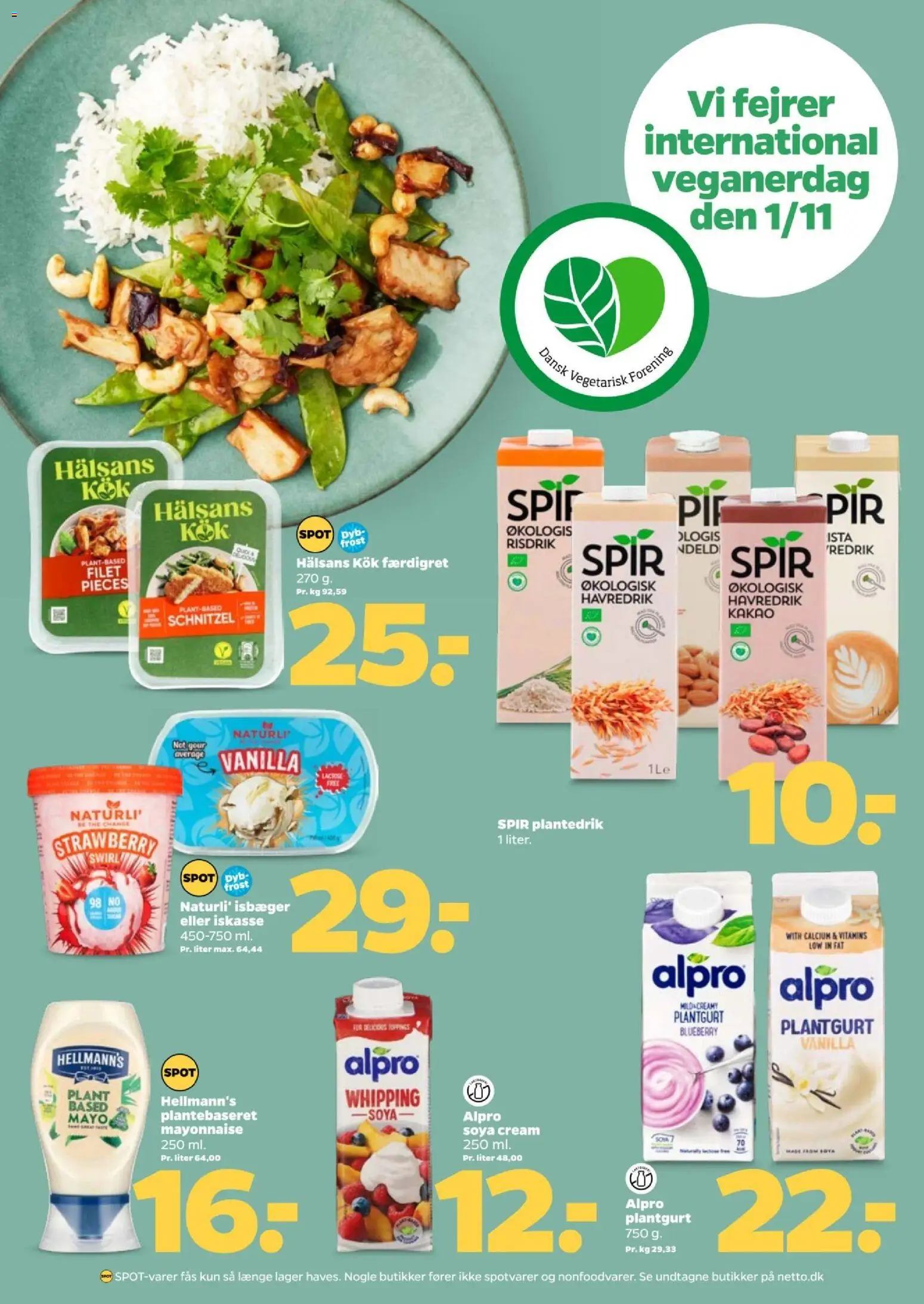 Netto tilbudsavis – gyldig fra 24/10/2026 | Side: 16 | Produkter: Havredrik, Risdrik, Kakao