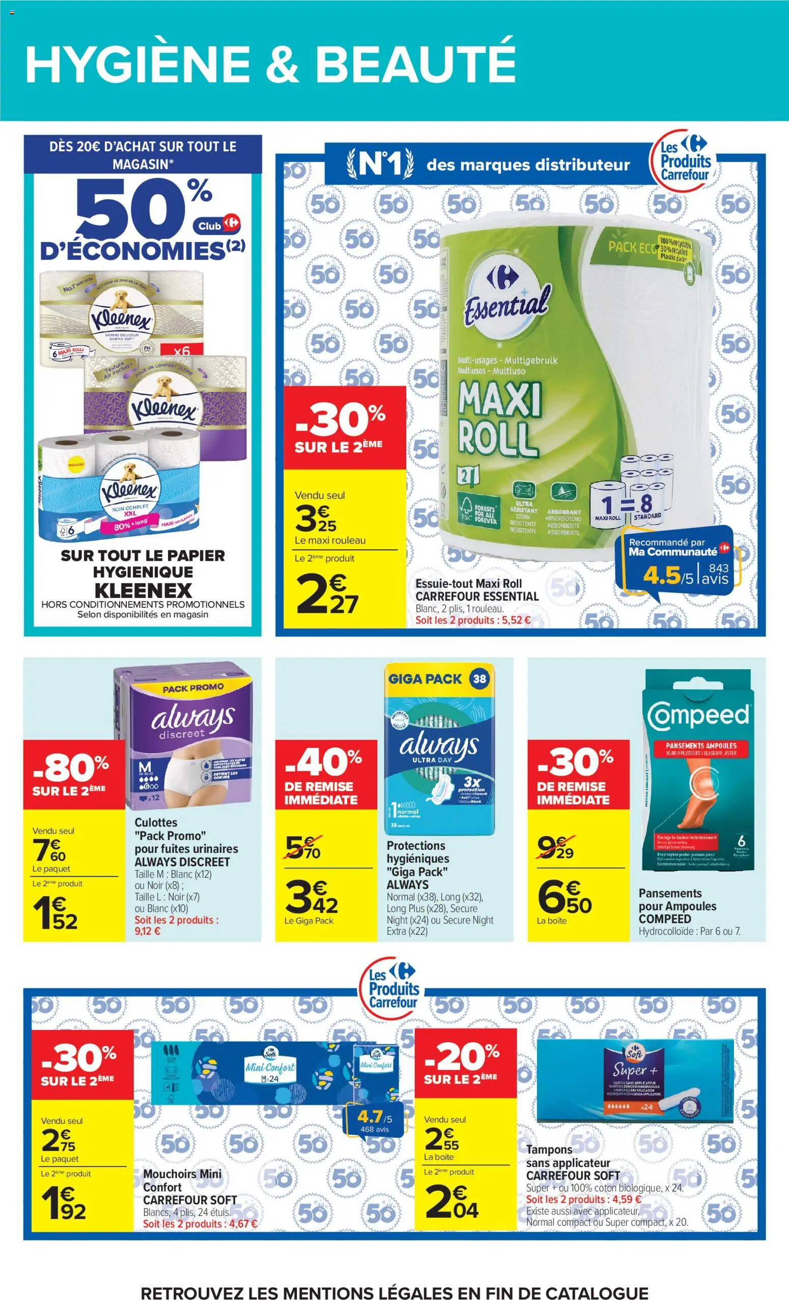 {H1} | Page: 47 | Produits: Essuie-tout, Tampons, Rouleau, Mouchoirs