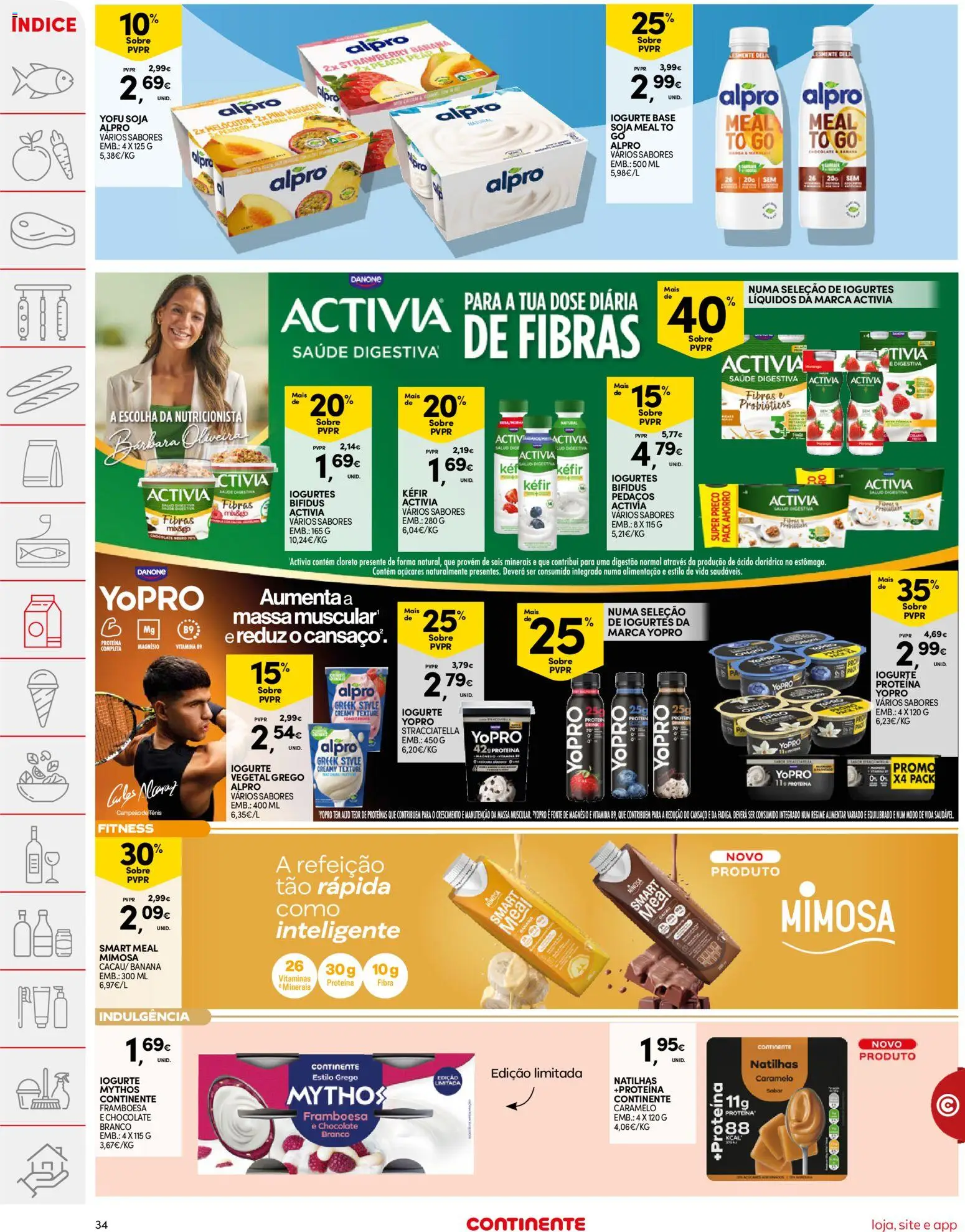 Continente folheto │ válido de 20/10/2026 | Página: 36 | Produtos: Soja, Iogurtes, Base, Caldo