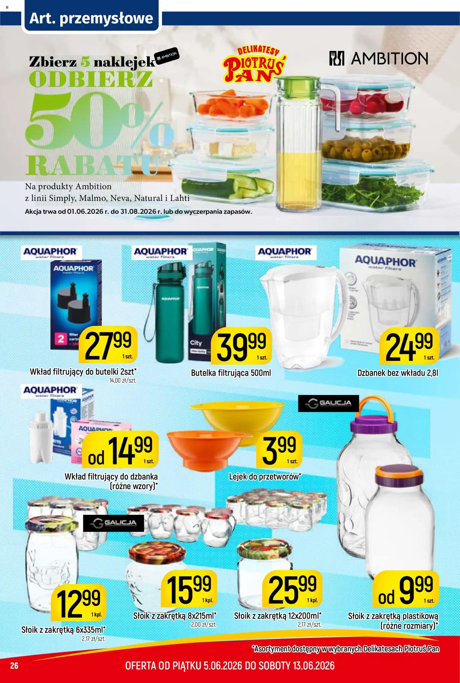 Piotruś Pan gazetka od 05.06.2026 | Strona: 26 | Produkty: Dzbanek, Delikatesy