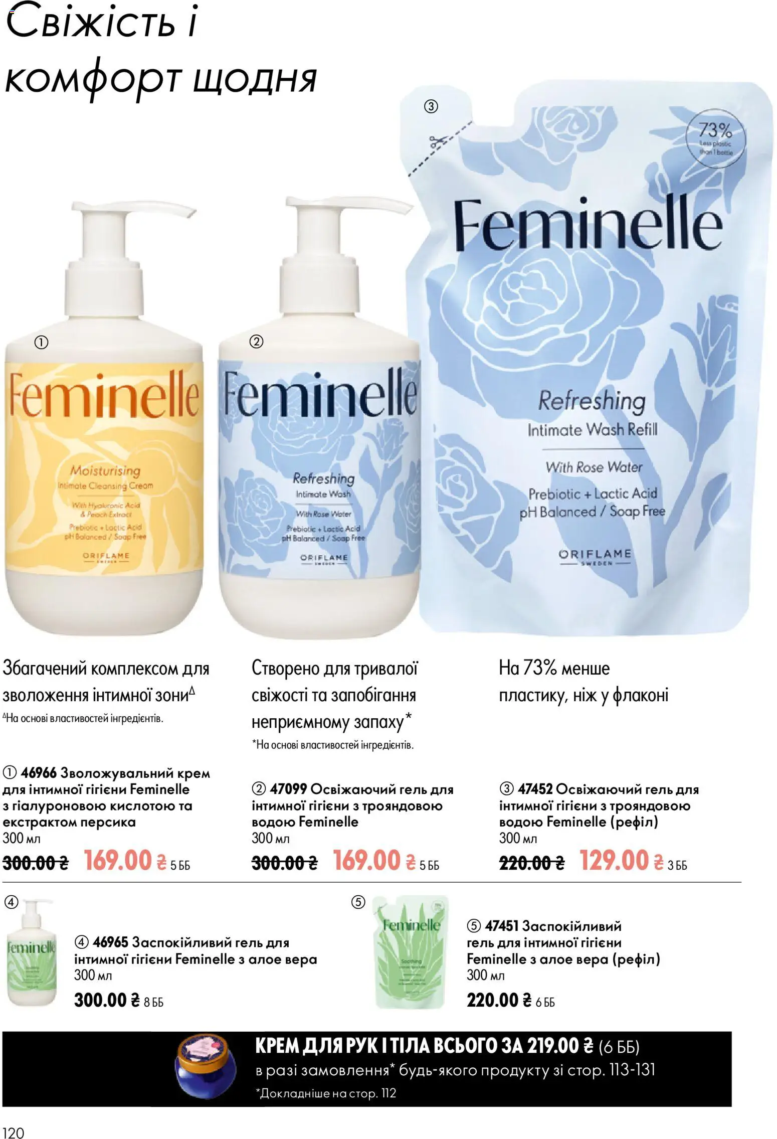 Oriflame Kаталог - дійснийкції з 21.06.2026 | Сторінка: 120 | Товари: Крем, Крем для рук, Ніж
