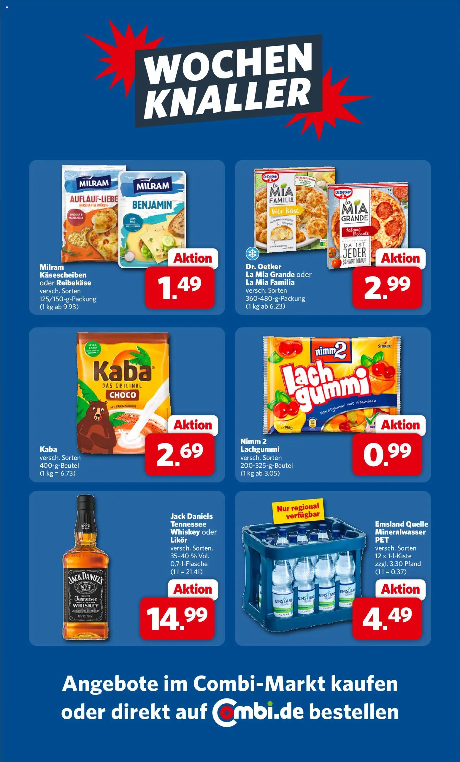 Combi Prospekt – gültig ab 27.07.2026 | Seite: 28 | Produkte: Mineralwasser, Milram, Salami, Whiskey