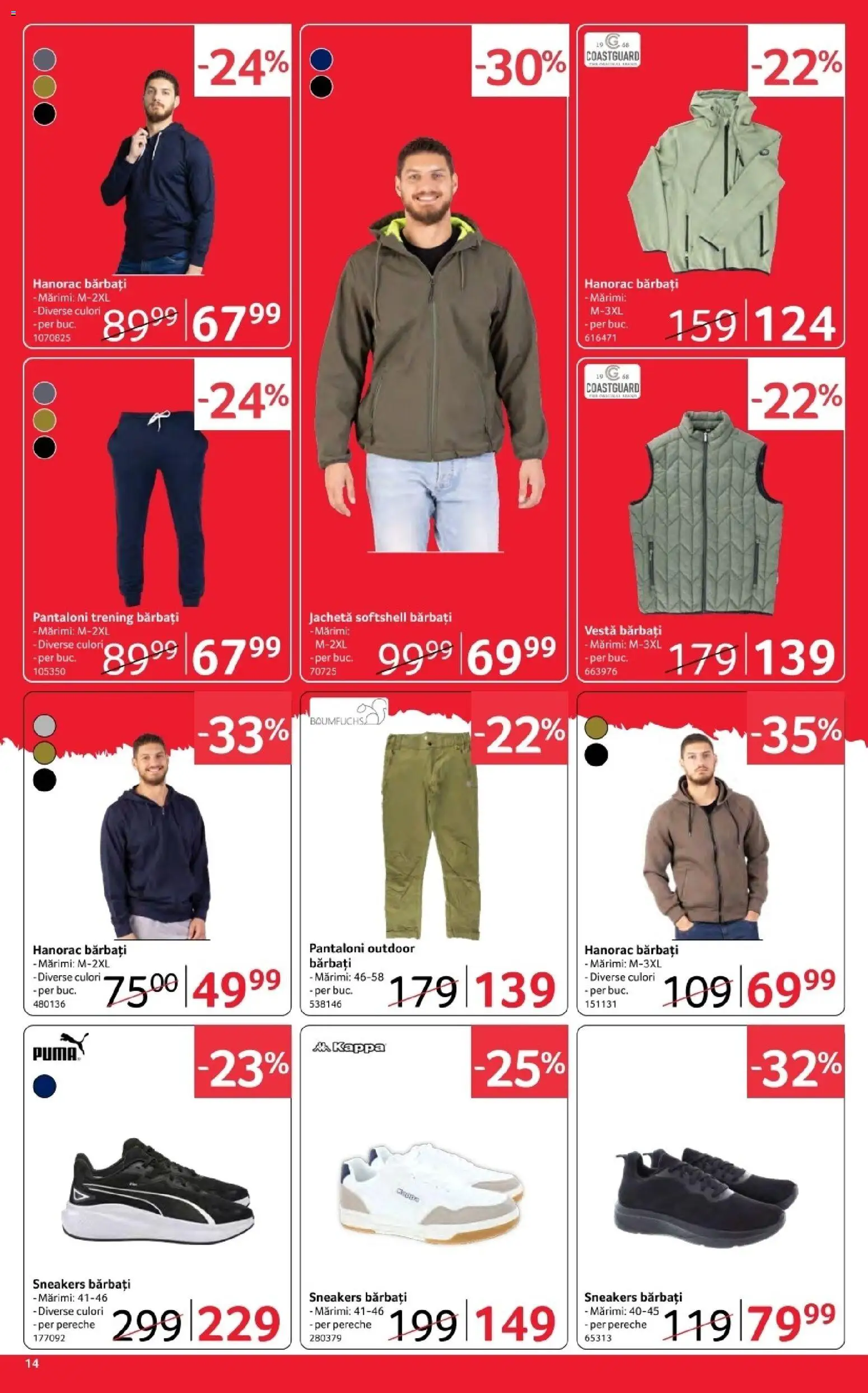 Noul catalog Selgros – valabil de la 03.04.2026 | Pagină: 14 | Produse: Jachetă, Deri ve Tüy Bakımı, Pantaloni, Keşe