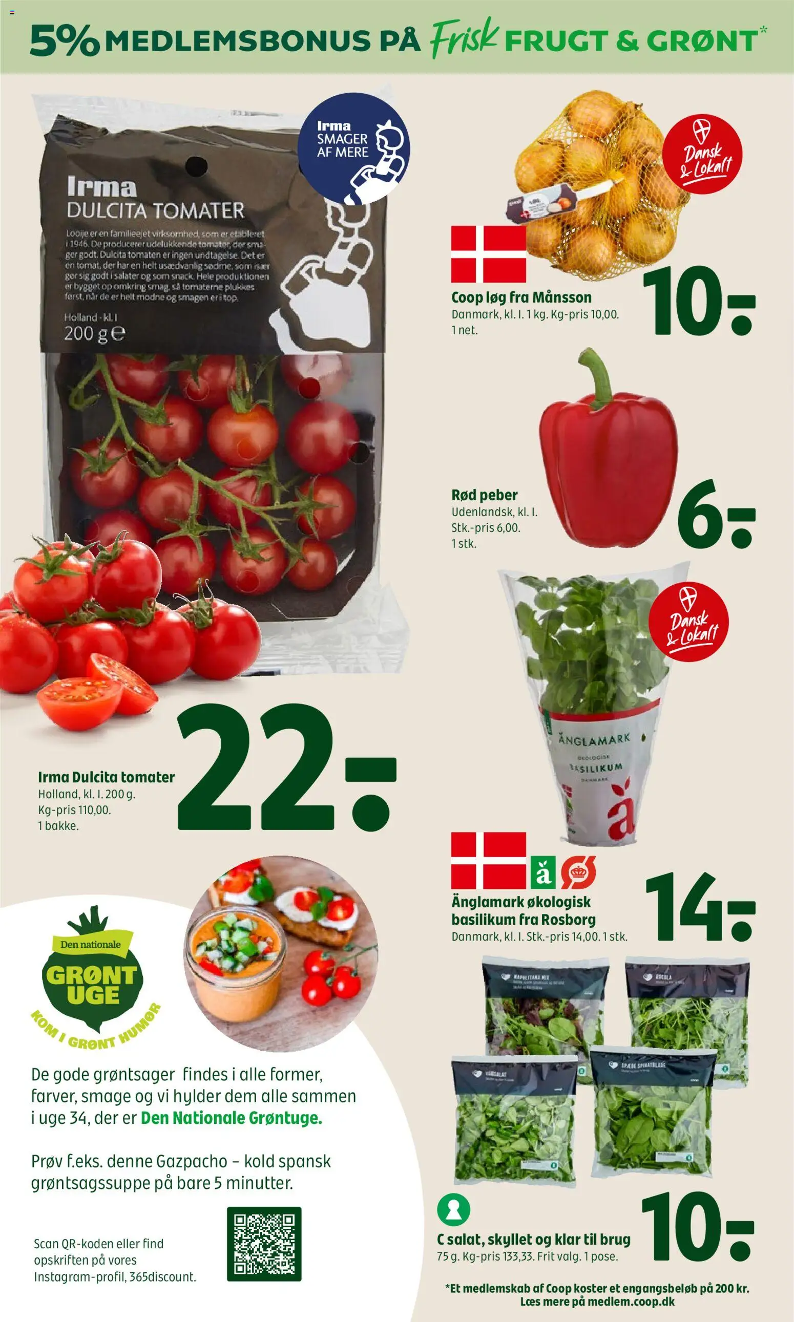 Coop 365 tilbudsavis – gyldig fra 13/08/2026 | Side: 3 | Produkter: Løg, Peber, Søm, Basilikum