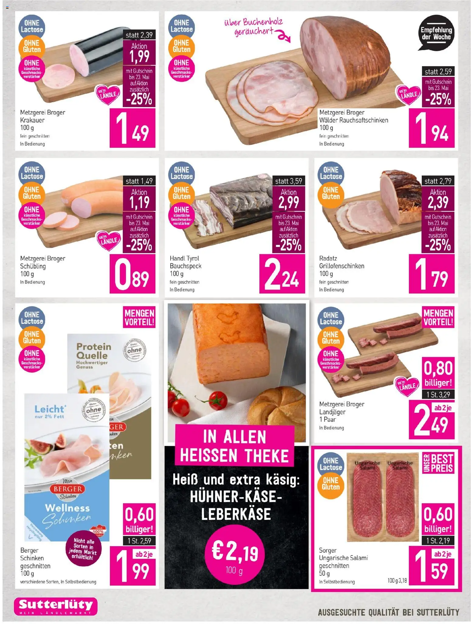 Sutterlüty Flugblatt gültig ab 21.05.2026 | Seite: 10 | Produkte: Salami, Schinken