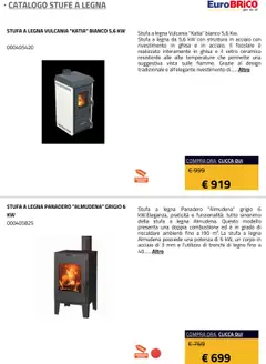 Anteprima del volantino Eurobrico Stufe a Legna catalogo valido a partire dal 23.07.2025 | Pagina: 9 | Prodotti: Stufa a legna, Stufa