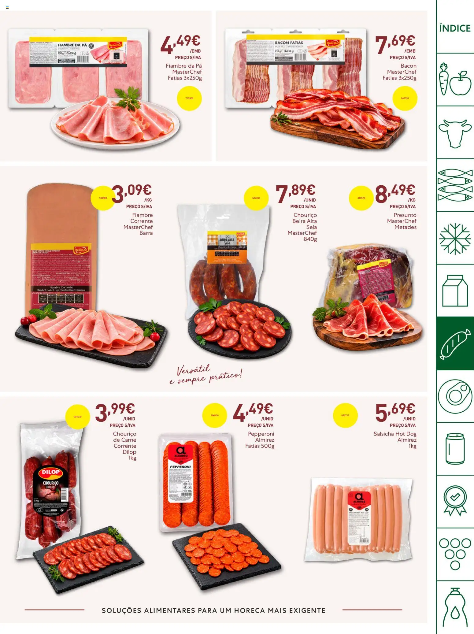 Recheio Horeca Madeira │ válido de 15/09/2026 | Página: 13 | Produtos: Bacon, Salsicha, Chouriço, Pá