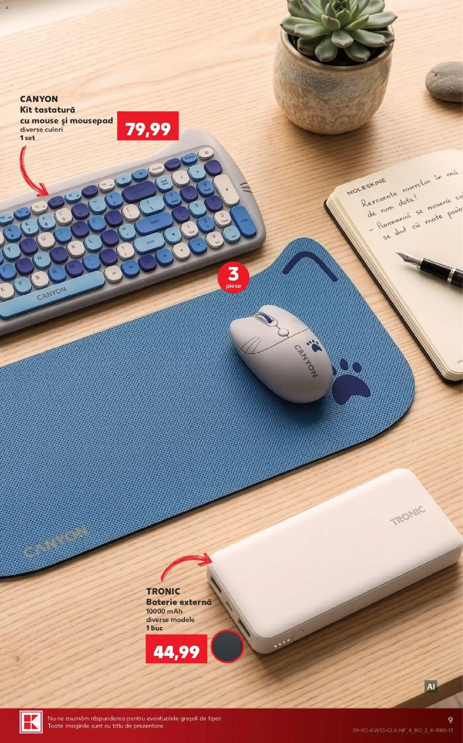 Noul catalog Kaufland – valabil de la 26.08.2026 | Pagină: 9 | Produse: Mouse, Tastatură, Baterie