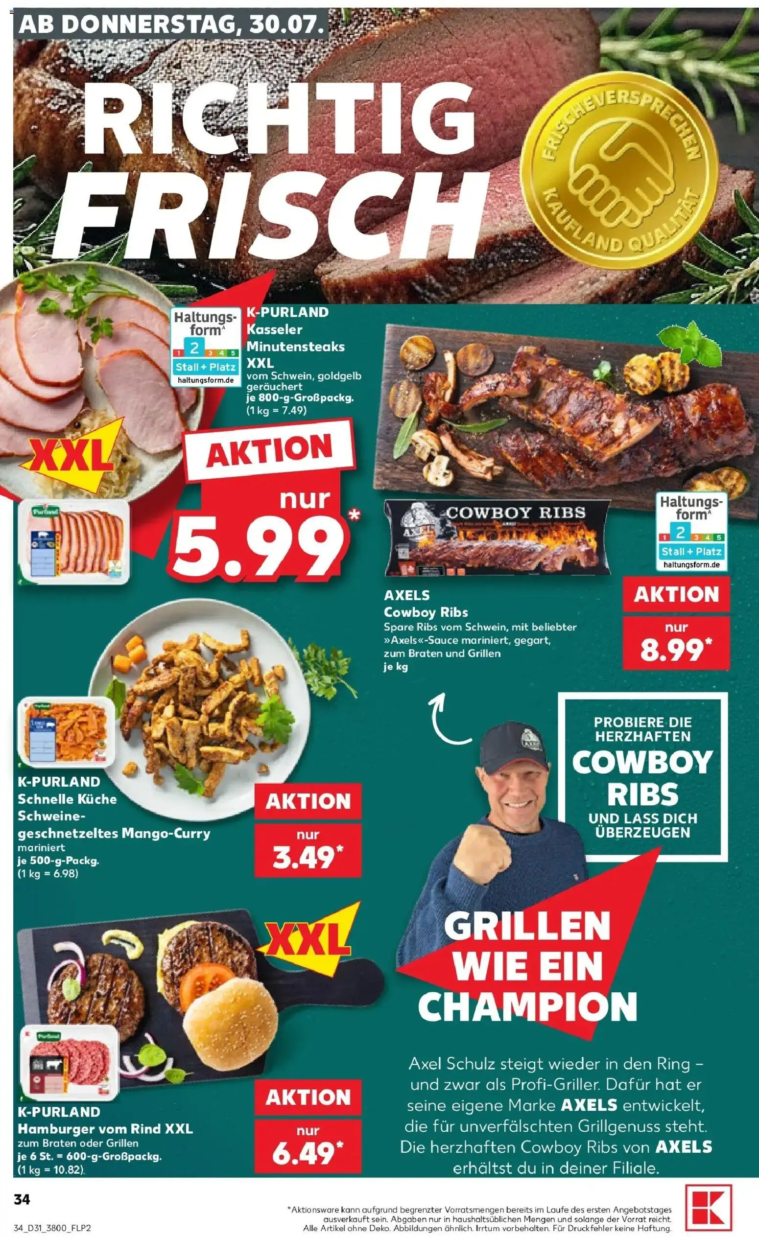 Kaufland Prospekt Finsterwalde – gültig ab 30.07.2026 | Seite: 34 | Produkte: Küche, Spare ribs
