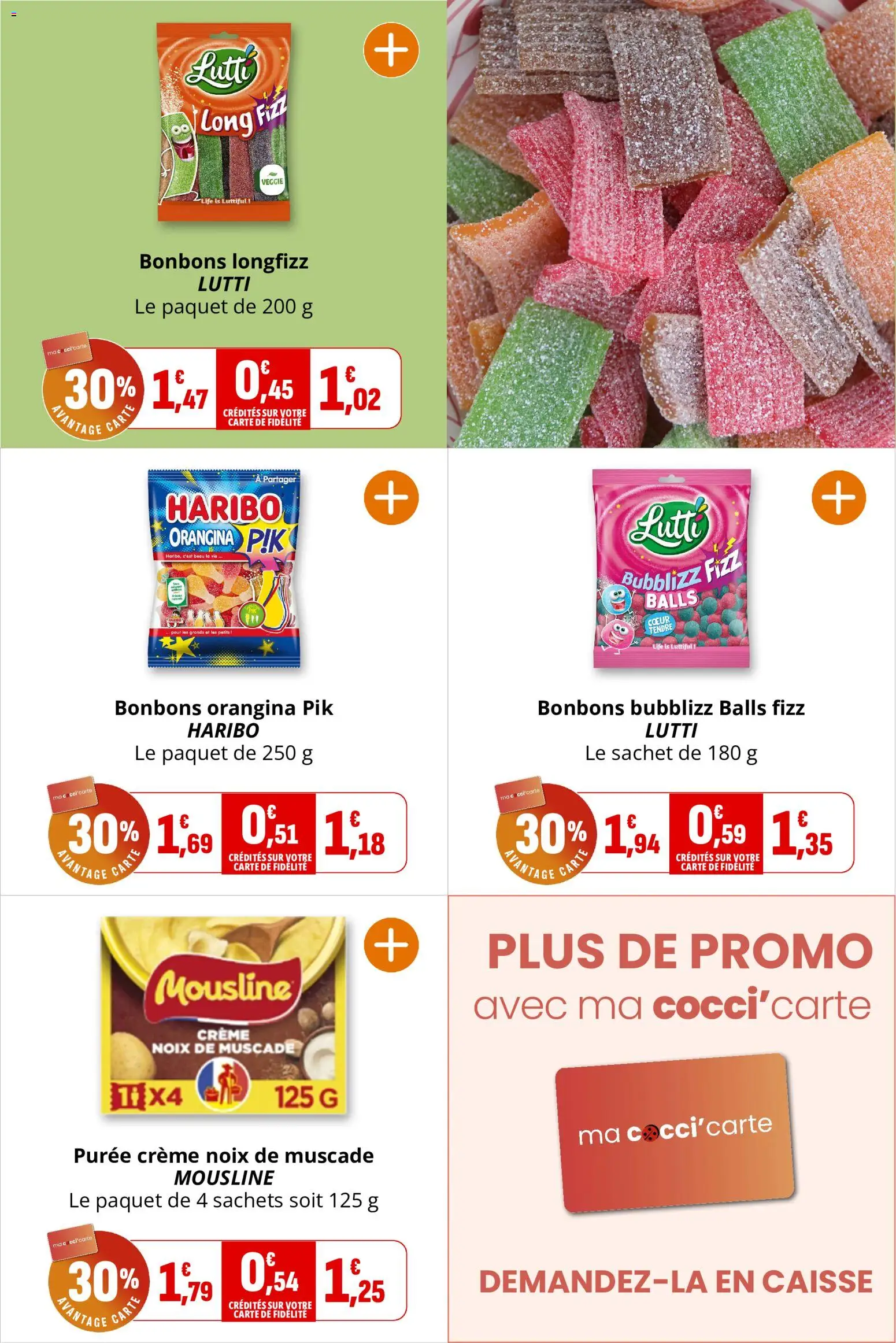{H1} | Page: 28 | Produits: Orangina, Bonbons, Noix, Crème