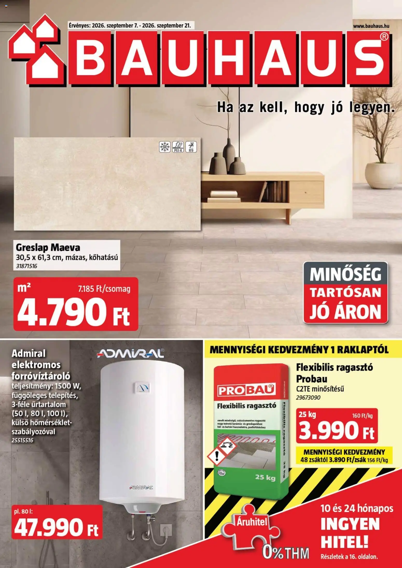 Bauhaus akciós ujság - amely érvényes a következő dátumtól: 2026.09.07. | Oldal: 1